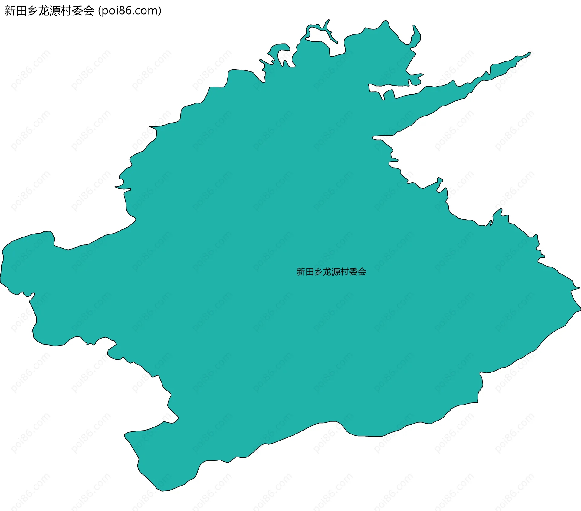 新田乡龙源村委会边界地图