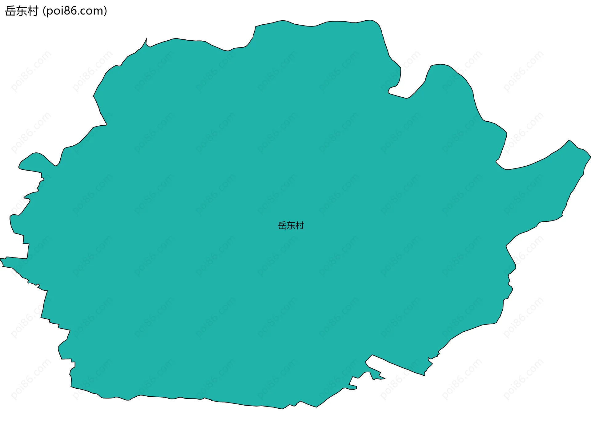 岳东村边界地图