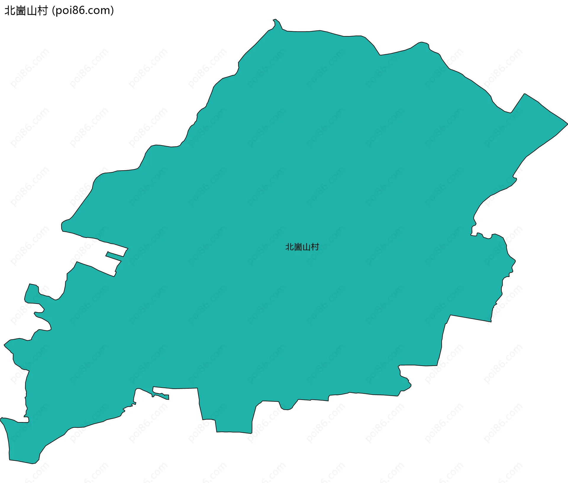 北崮山村边界地图