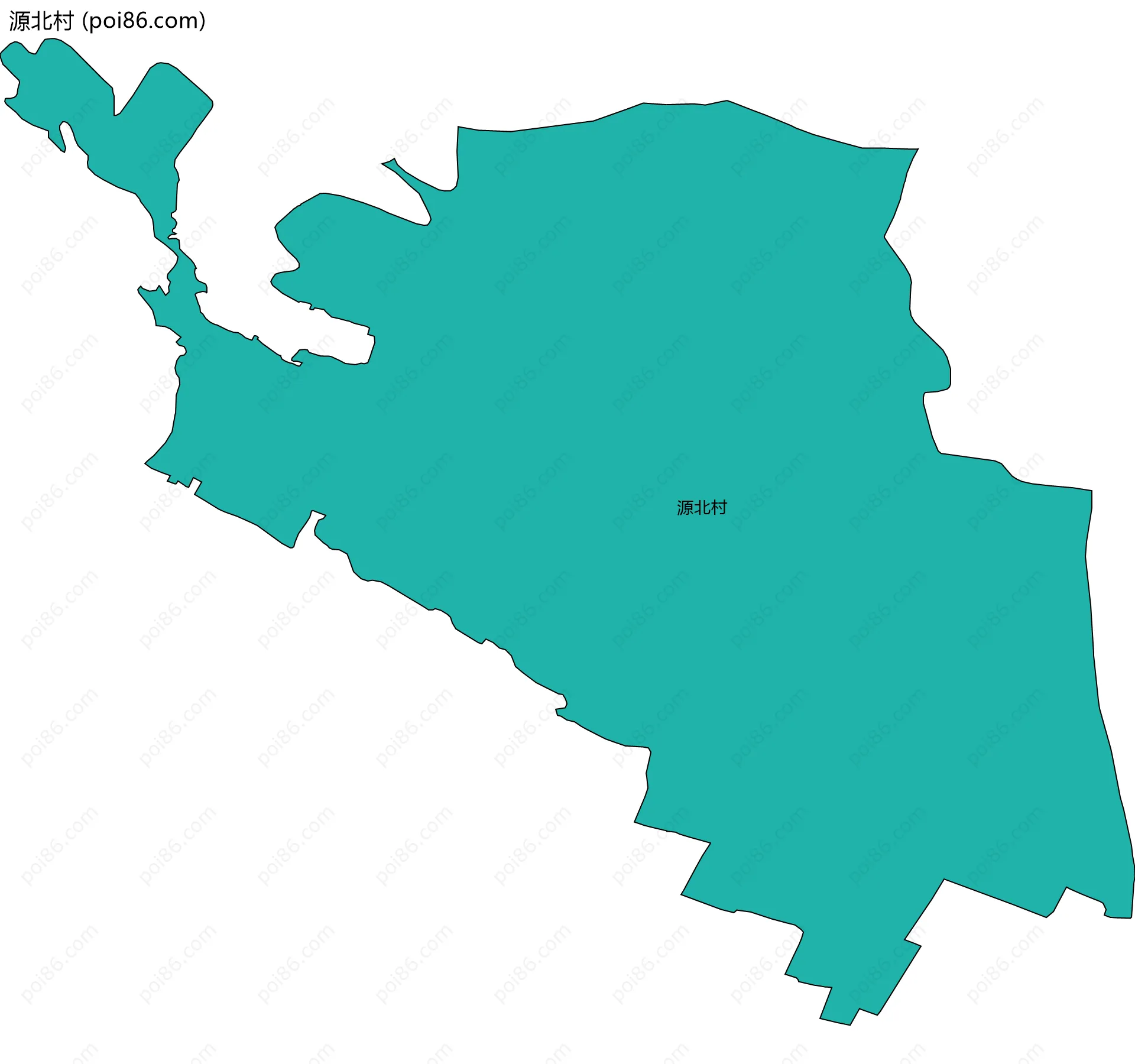 源北村边界地图