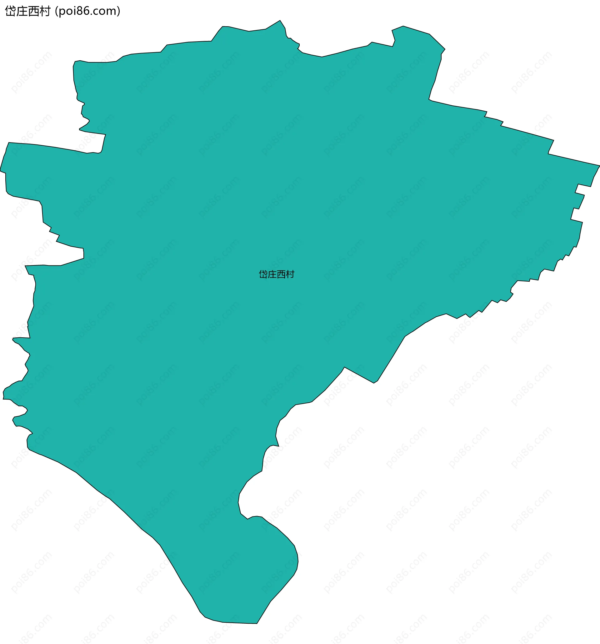 岱庄西村边界地图