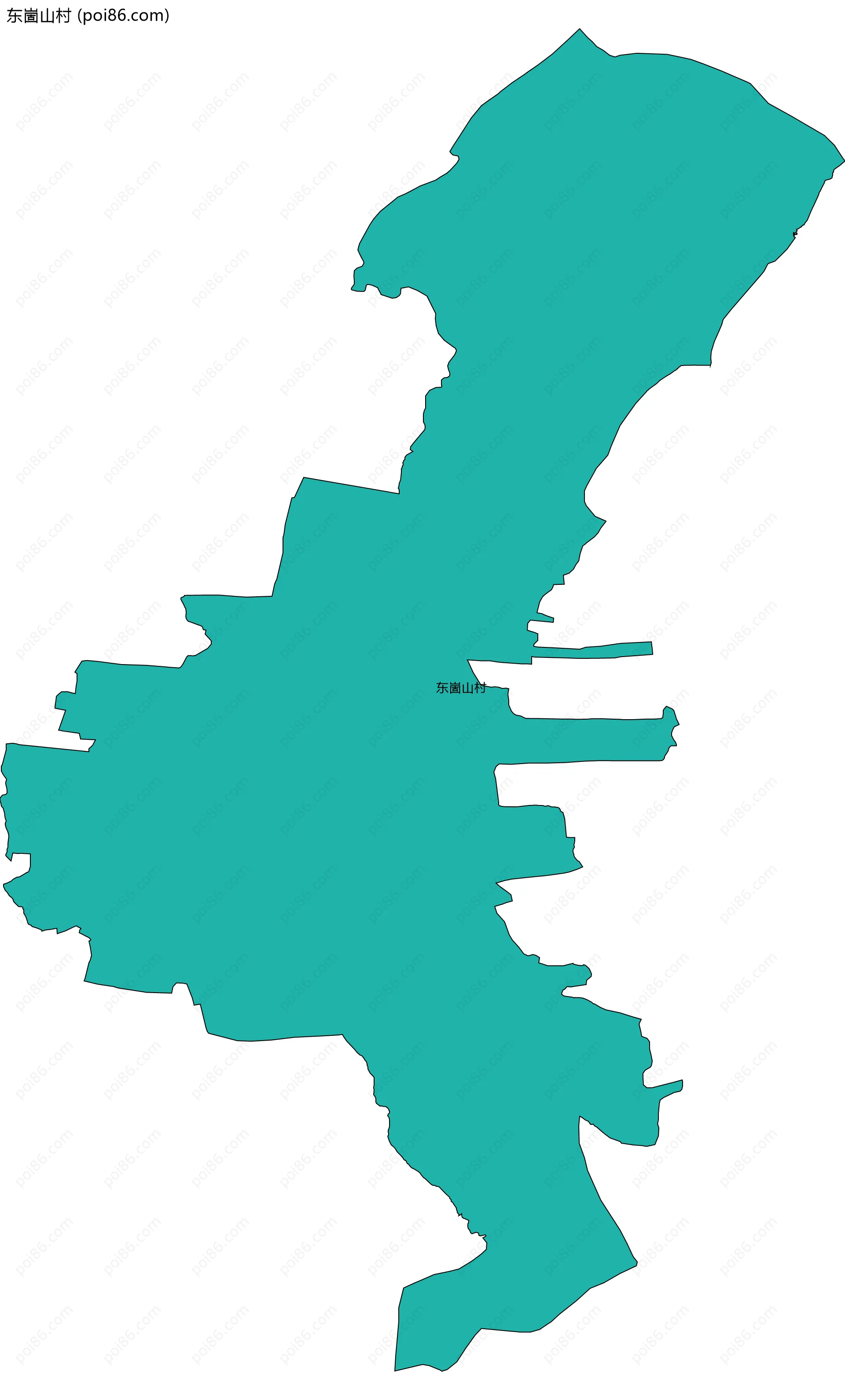 东崮山村边界地图