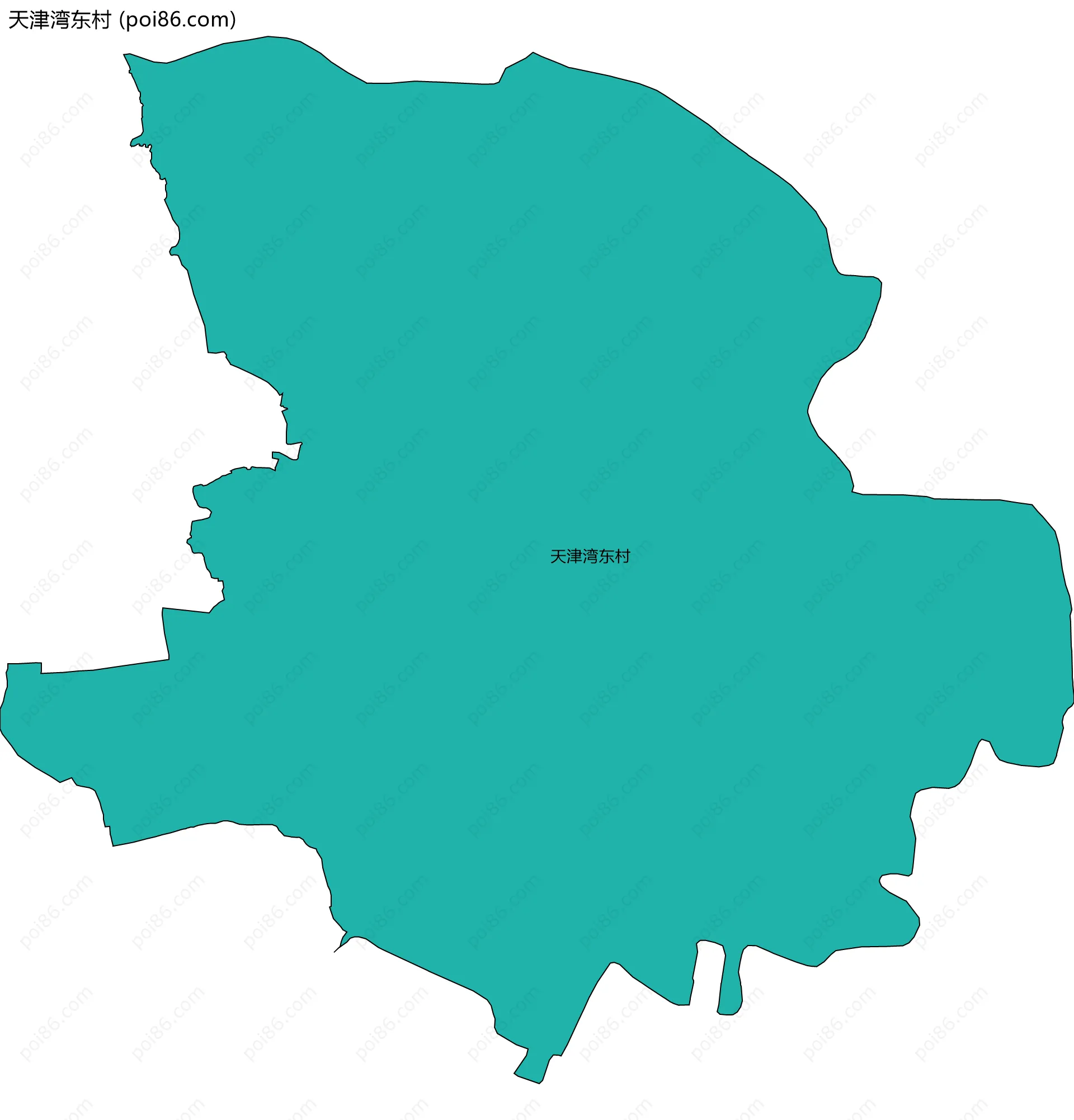 天津湾东村边界地图