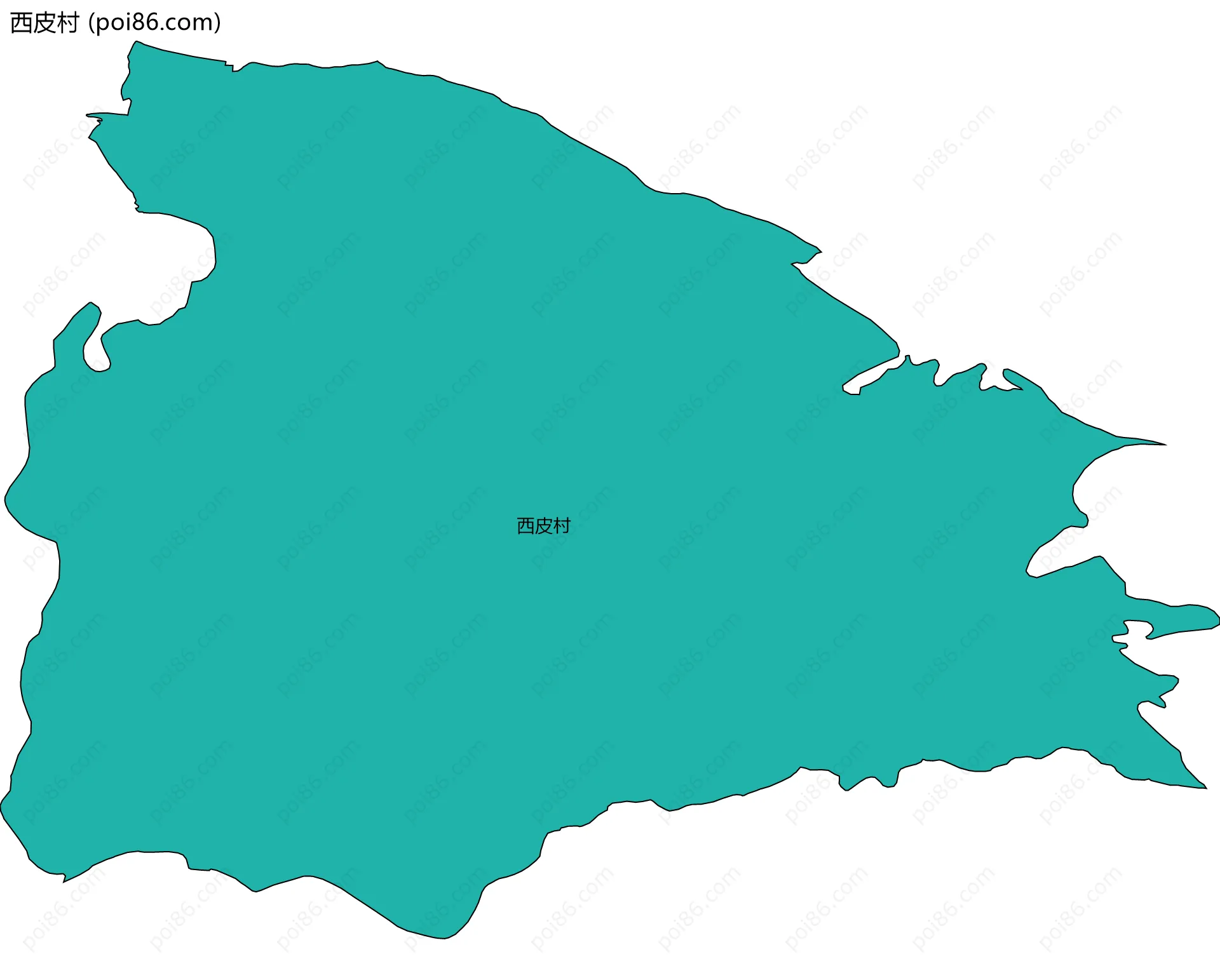 西皮村边界地图