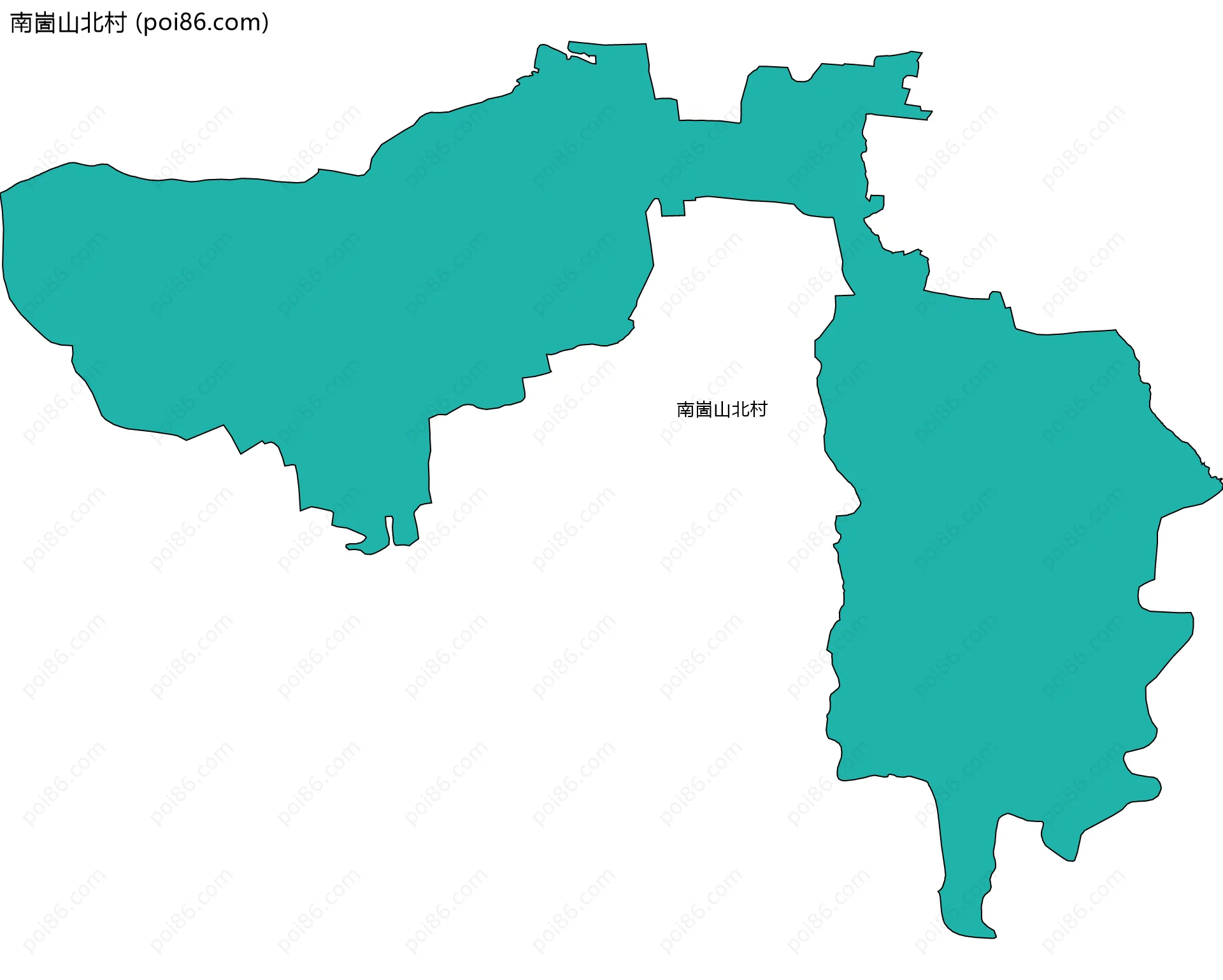 南崮山北村边界地图