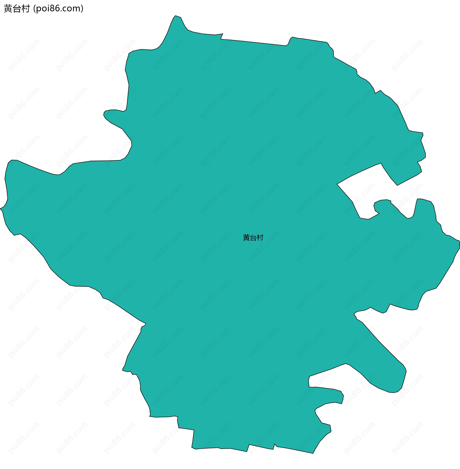 黄台村边界地图