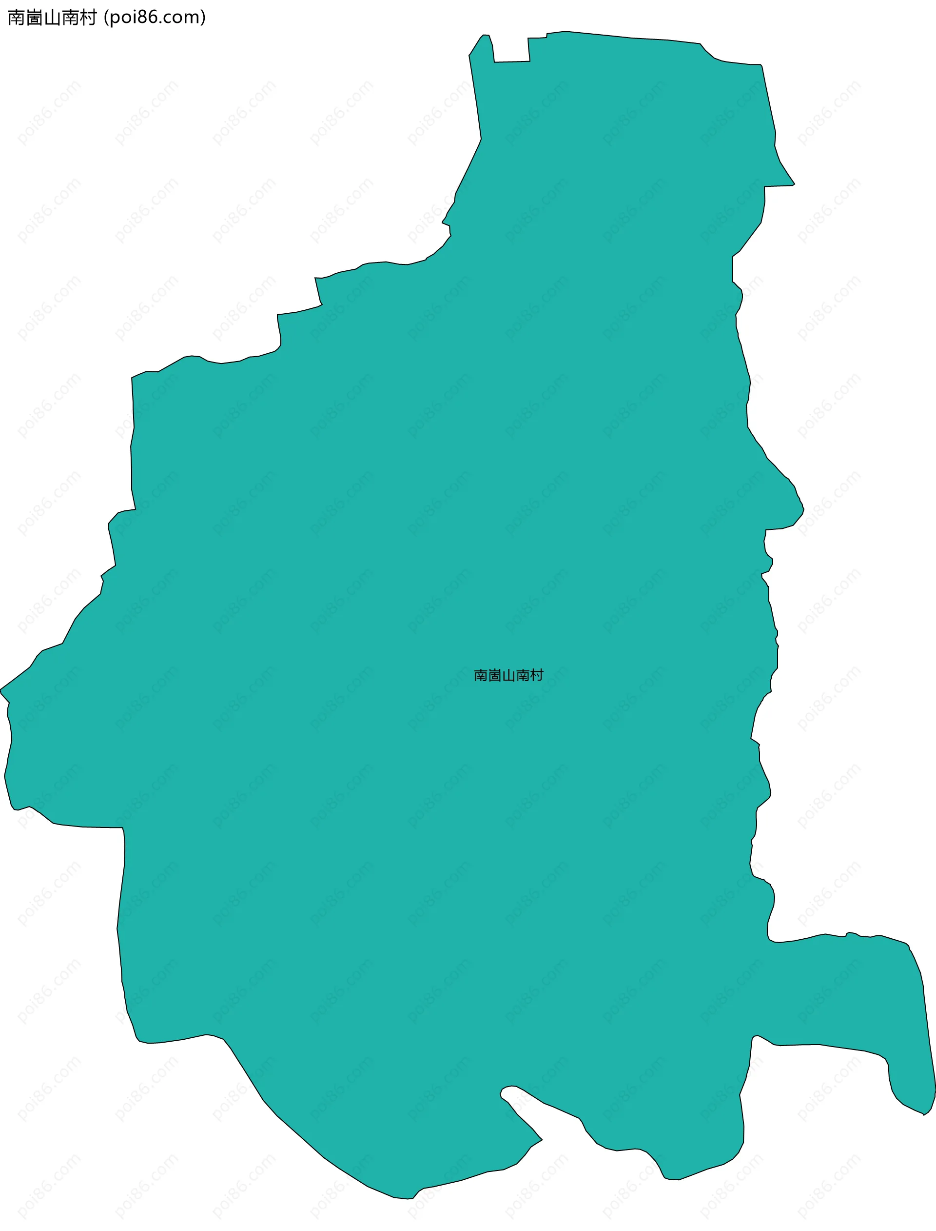 南崮山南村边界地图