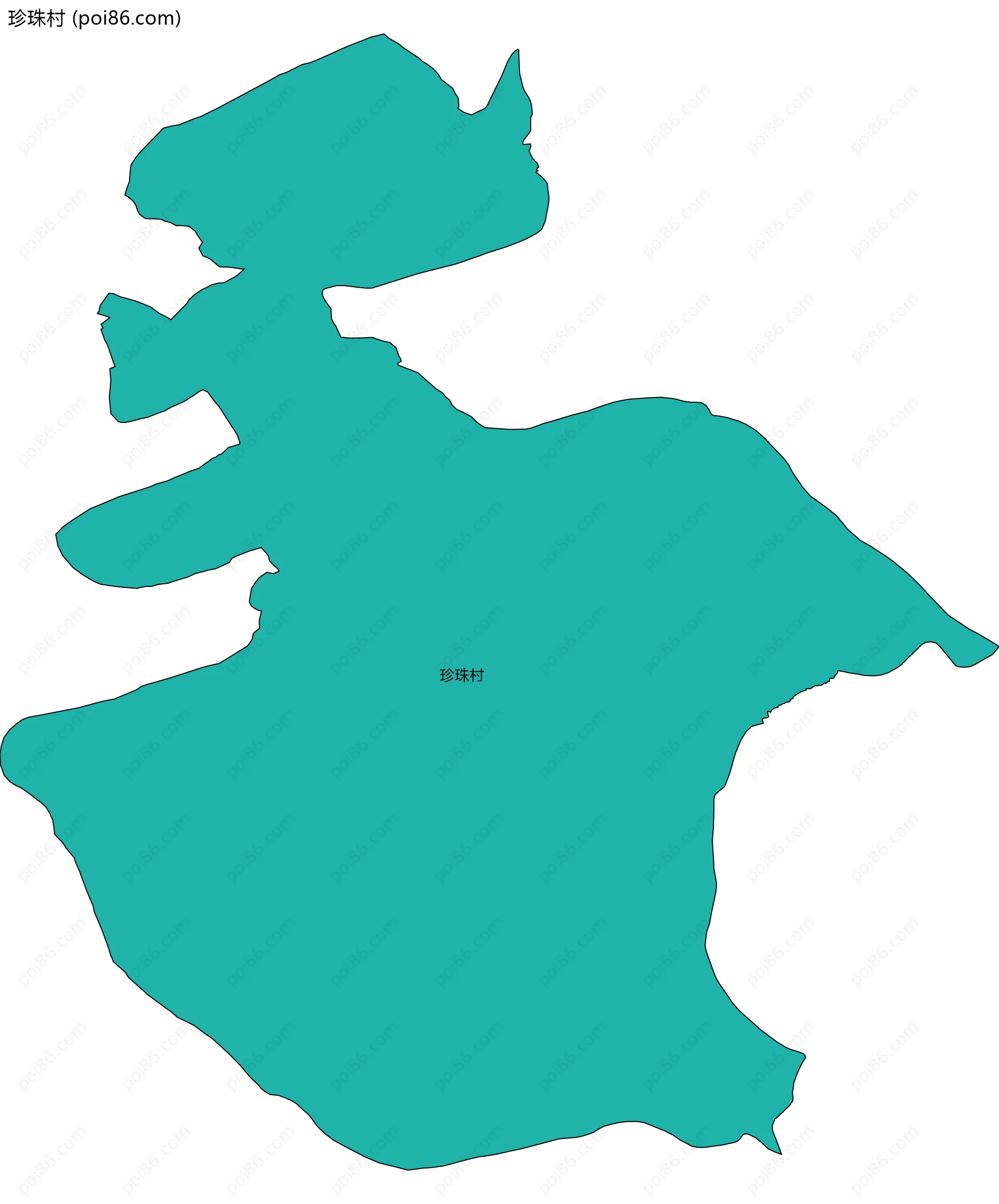 珍珠村边界地图