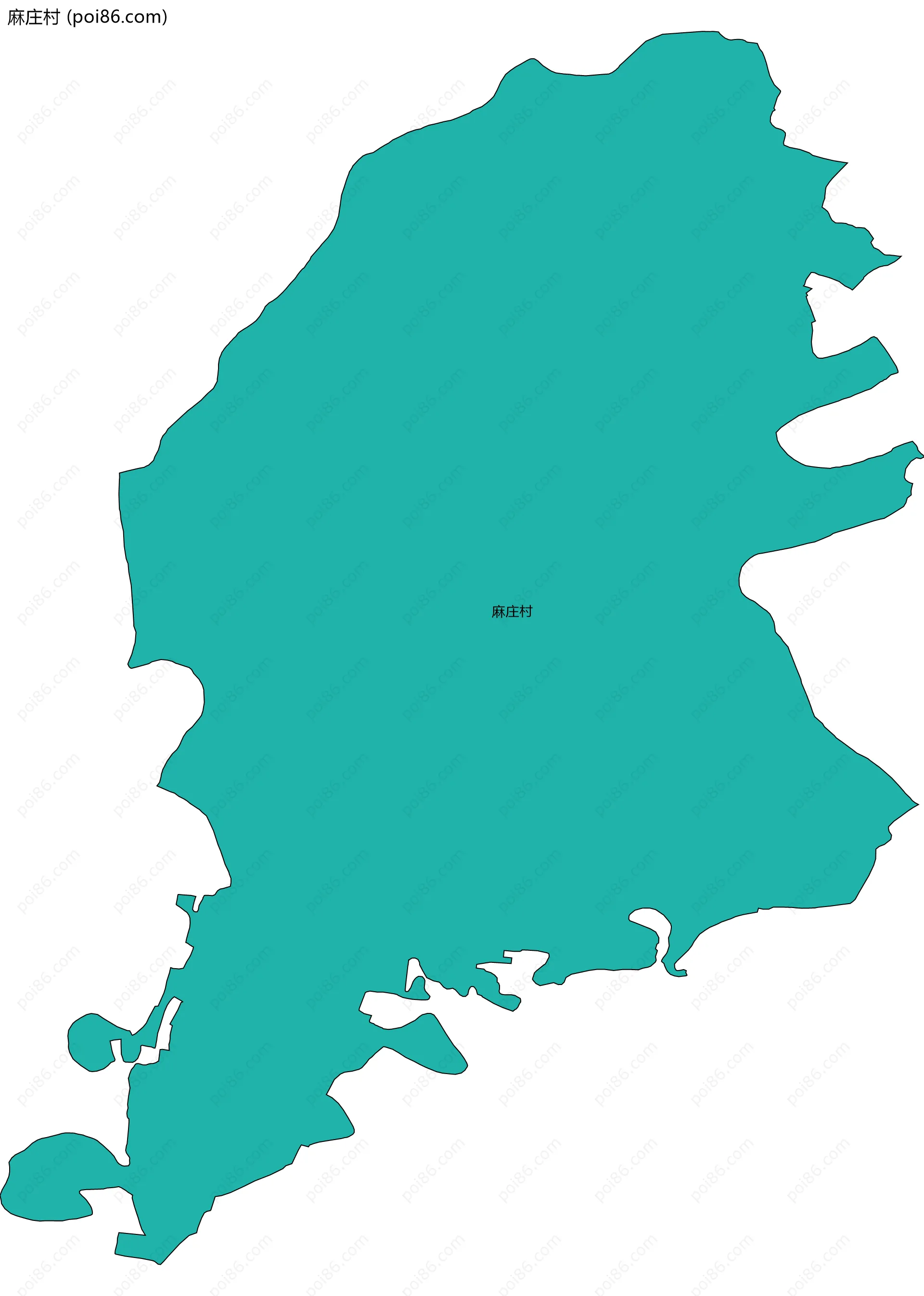 麻庄村边界地图