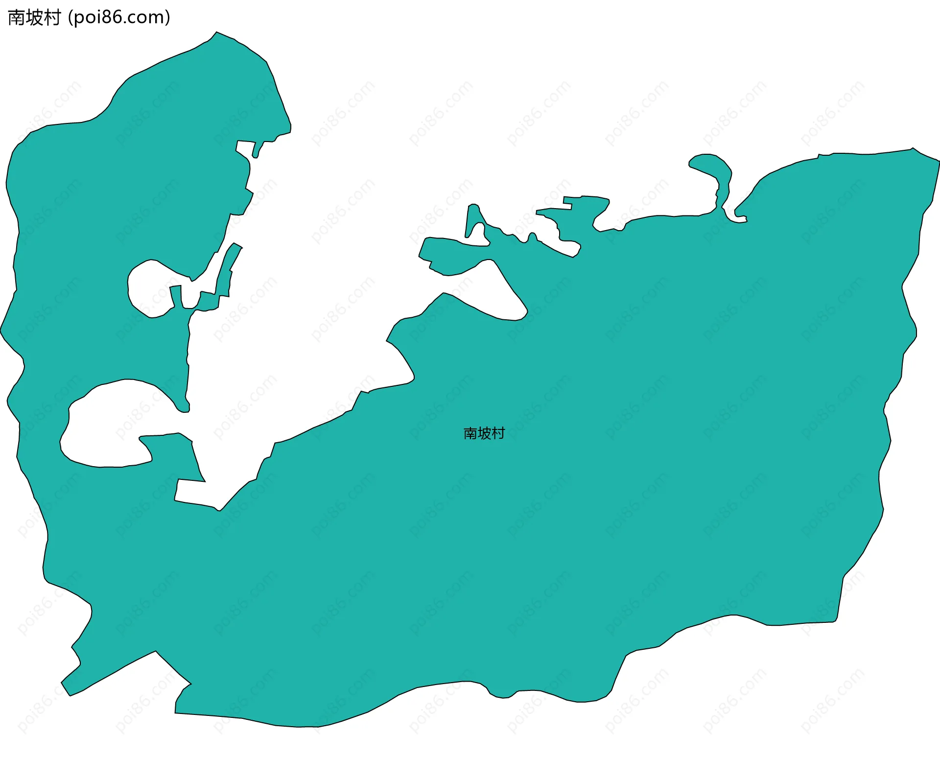 南坡村边界地图