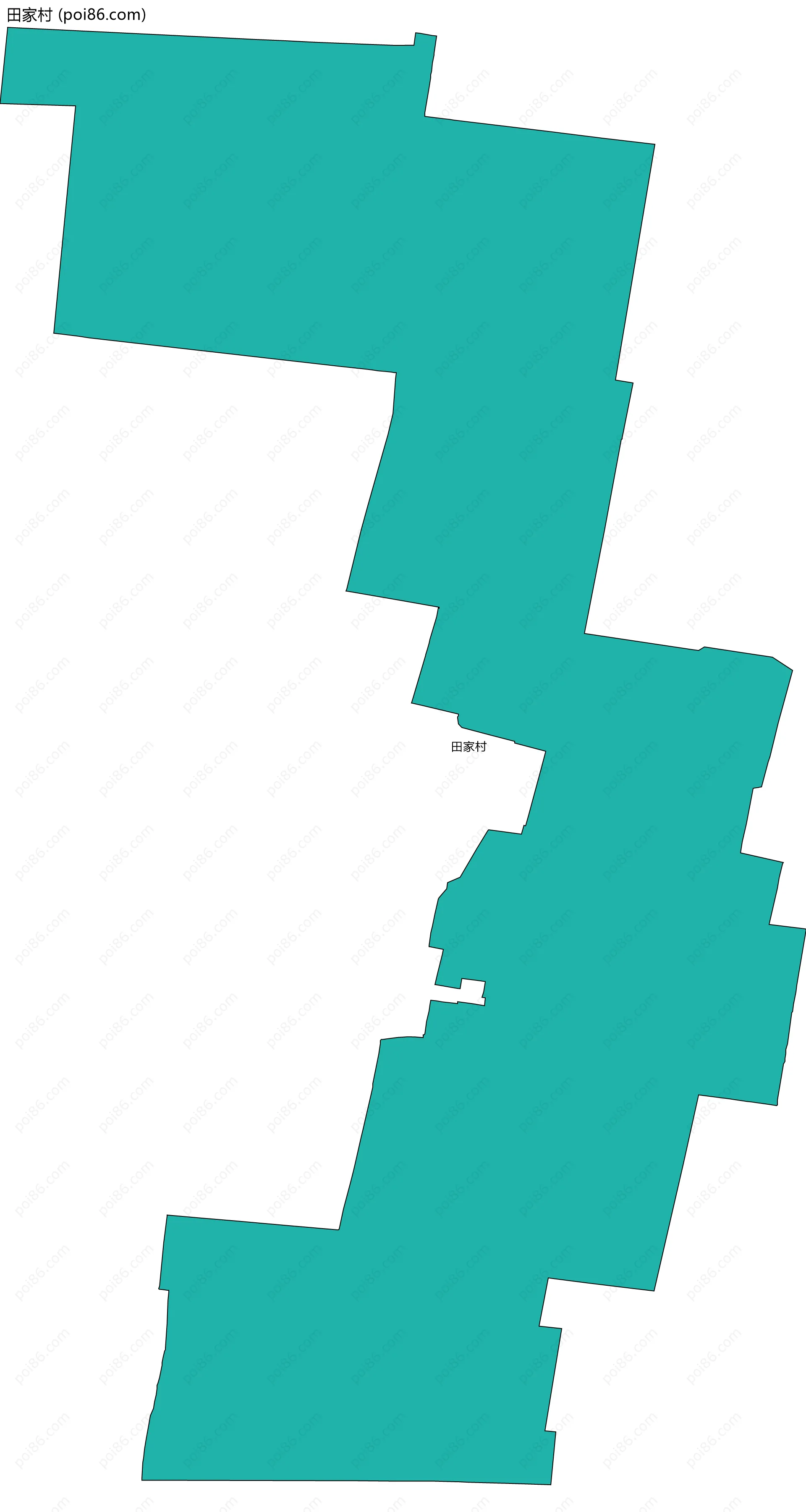 田家村边界地图