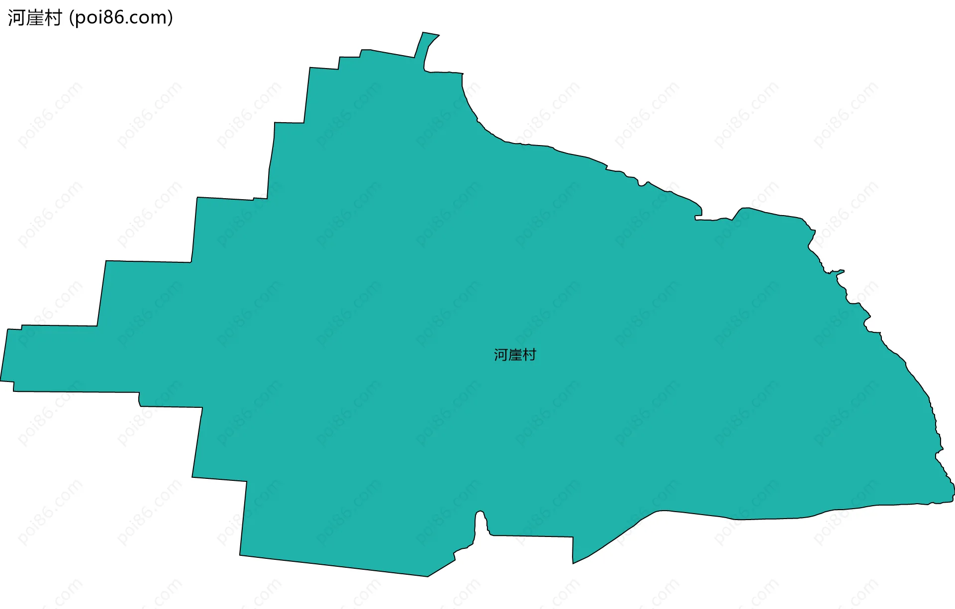 河崖村边界地图