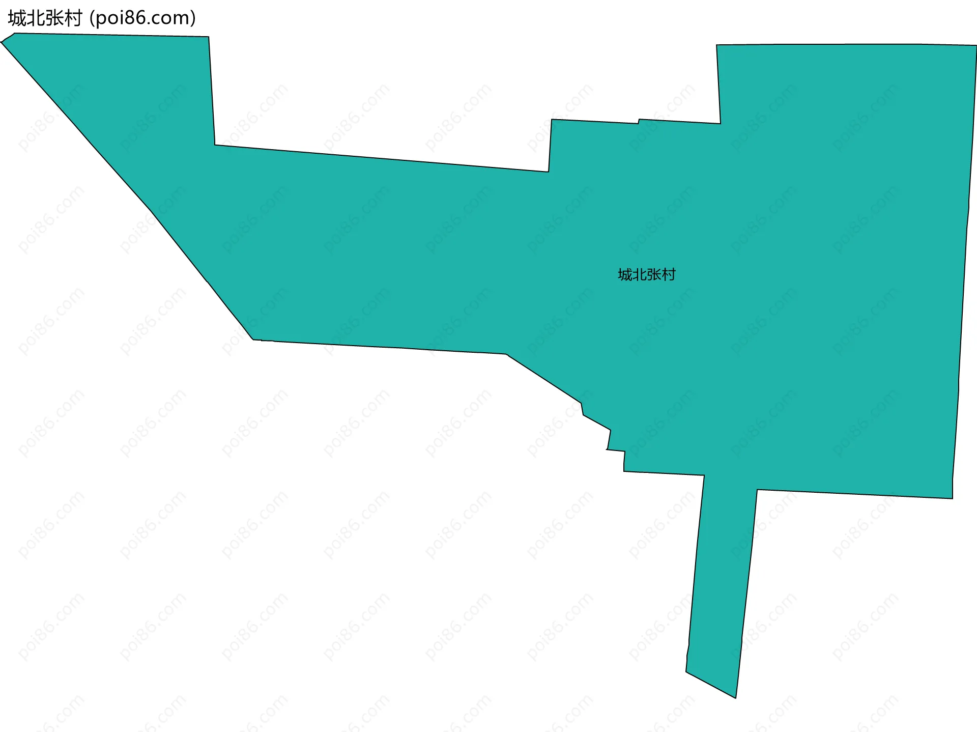 城北张村边界地图