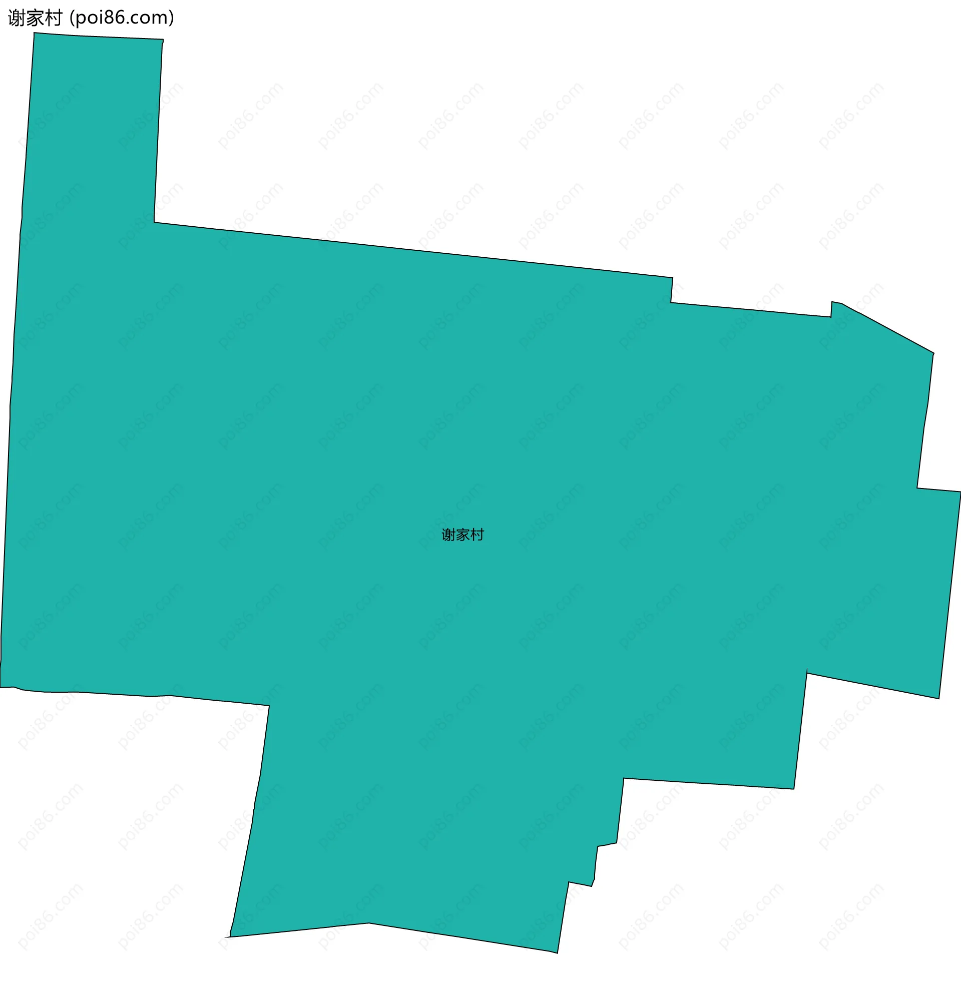 谢家村边界地图