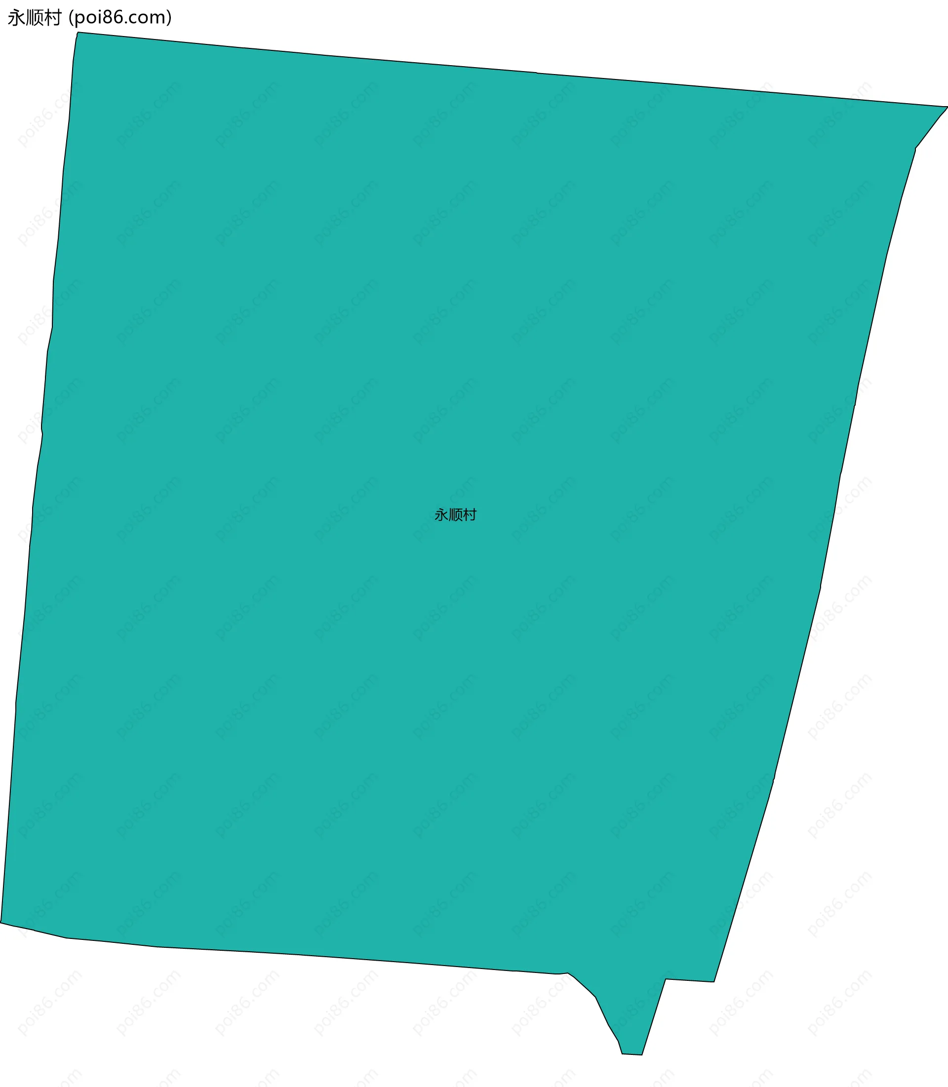 永顺村边界地图