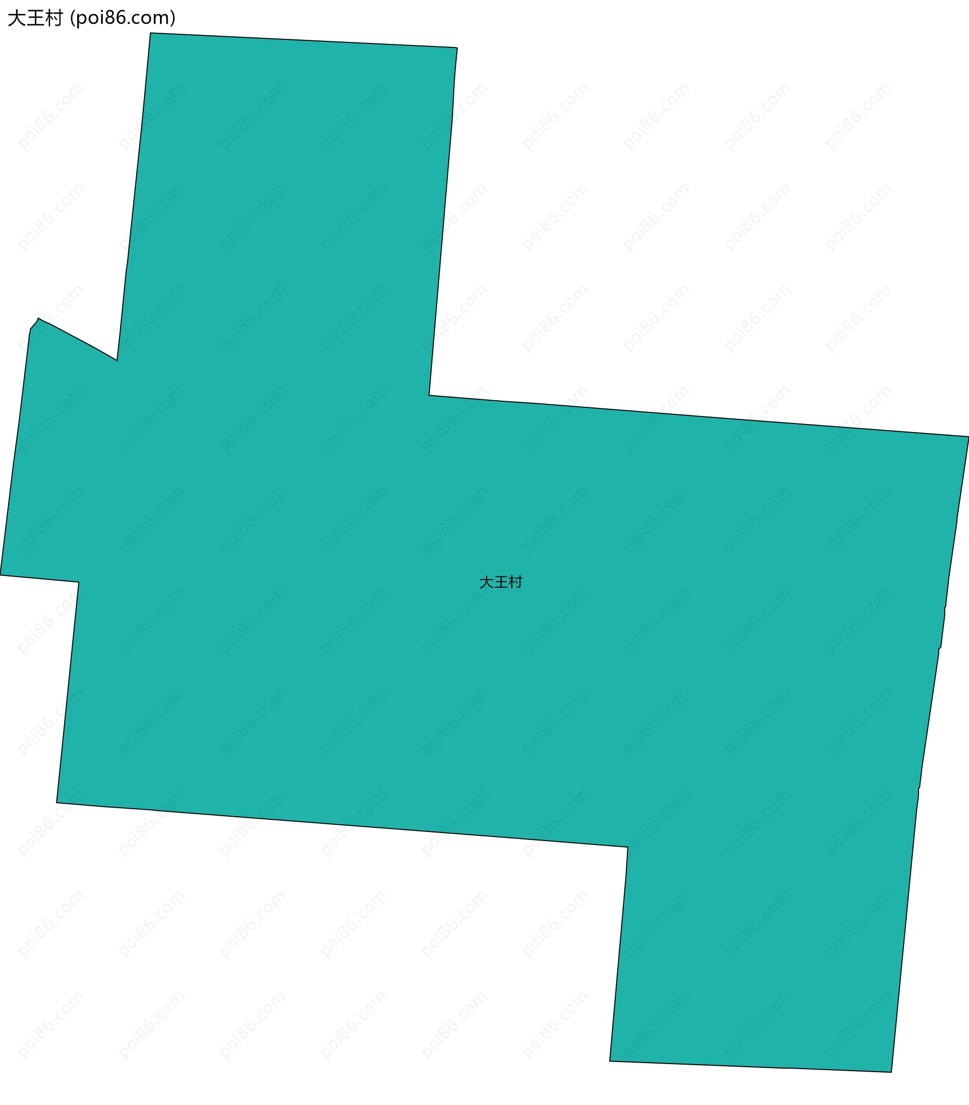 大王村边界地图