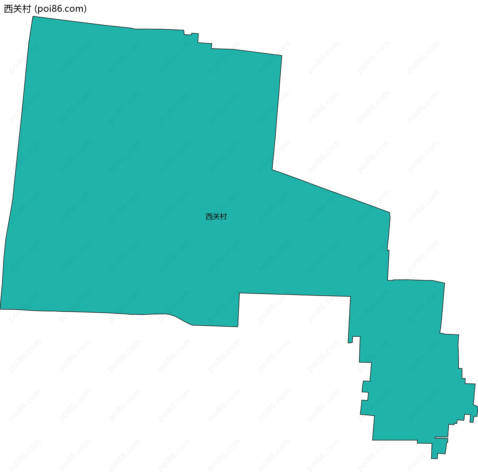 西关村边界地图