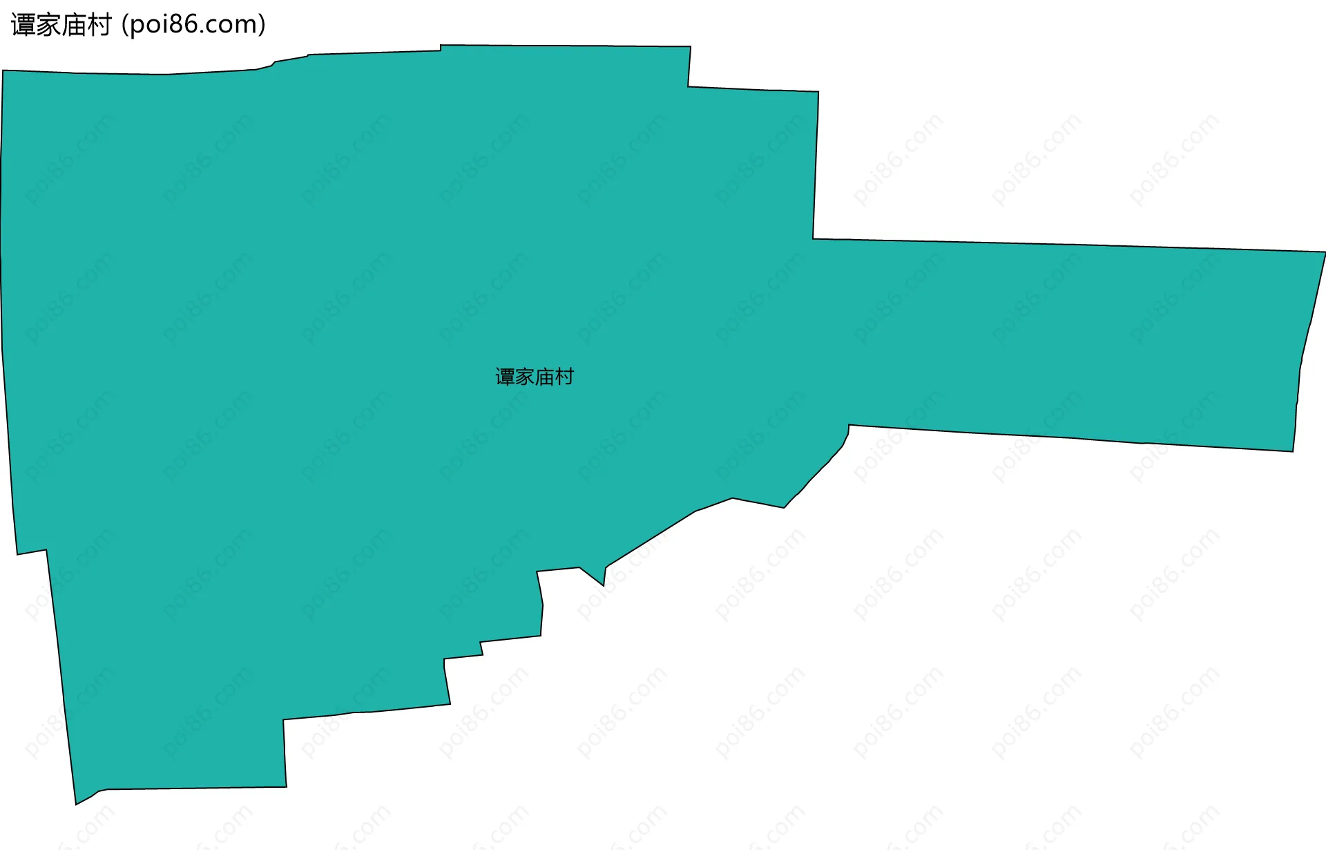 谭家庙村边界地图