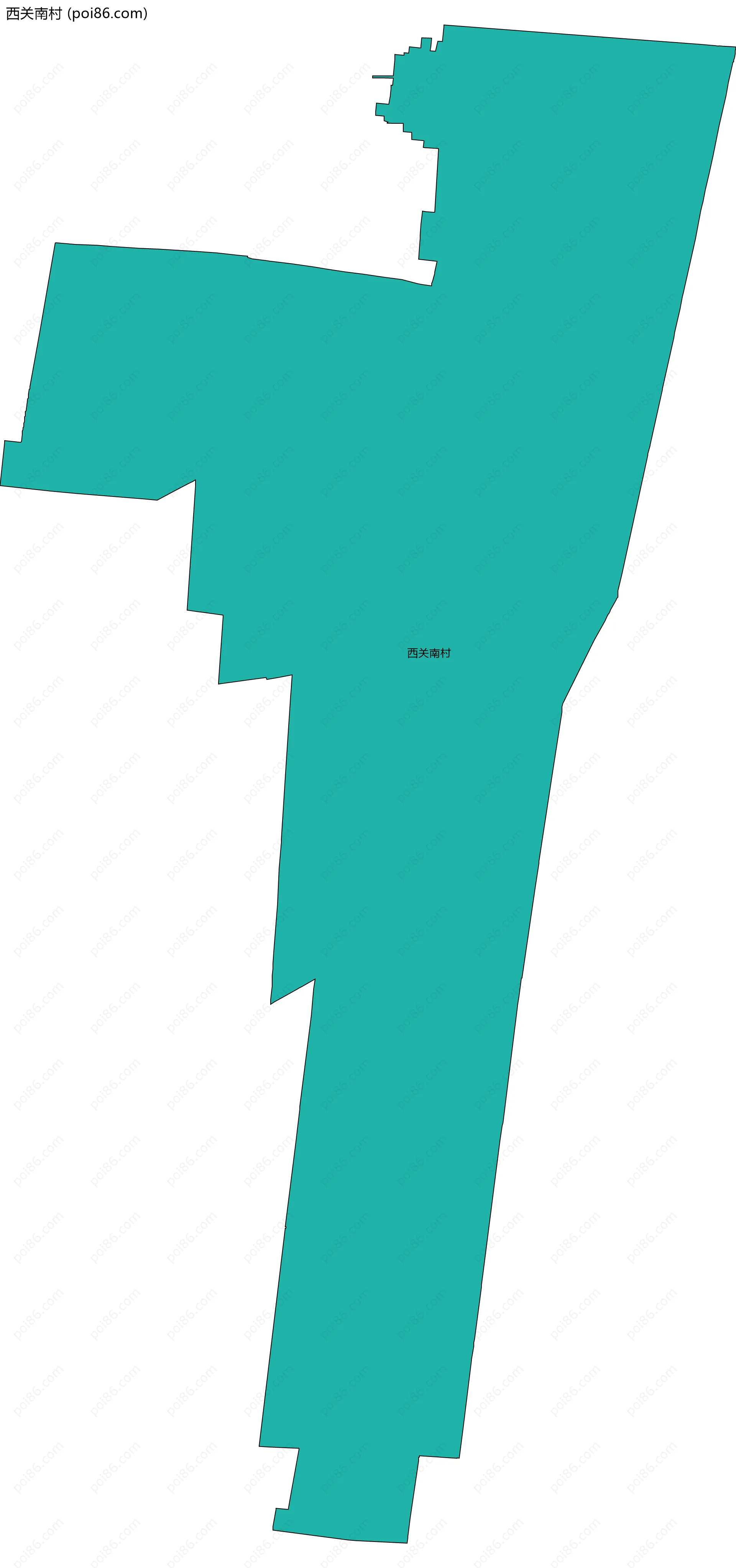 西关南村边界地图