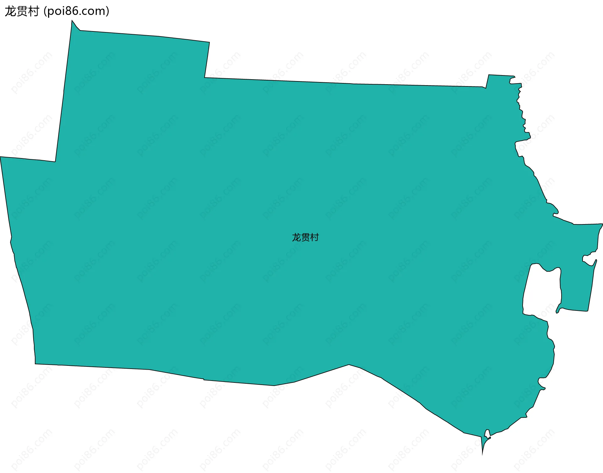龙贯村边界地图