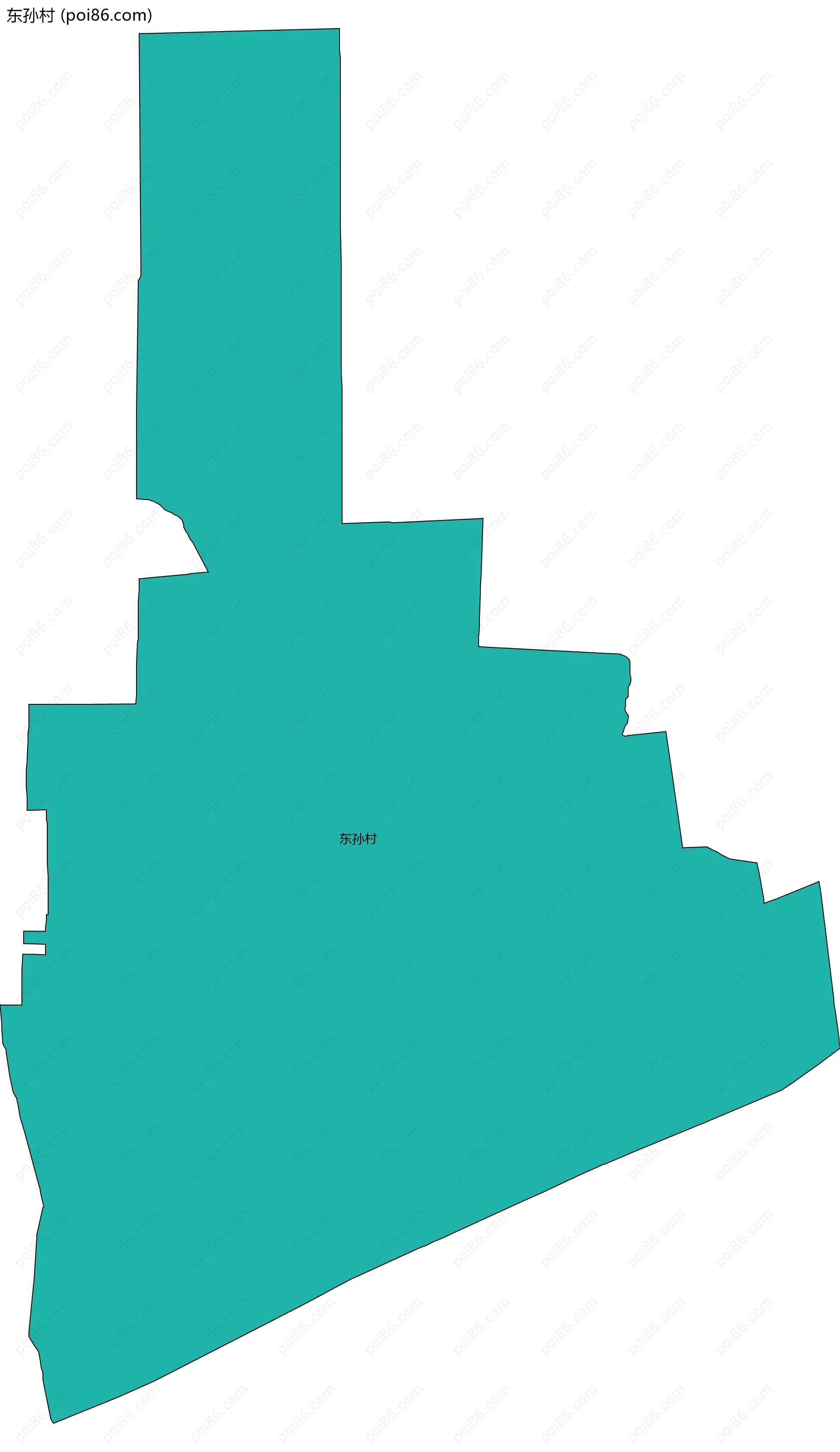 东孙村边界地图