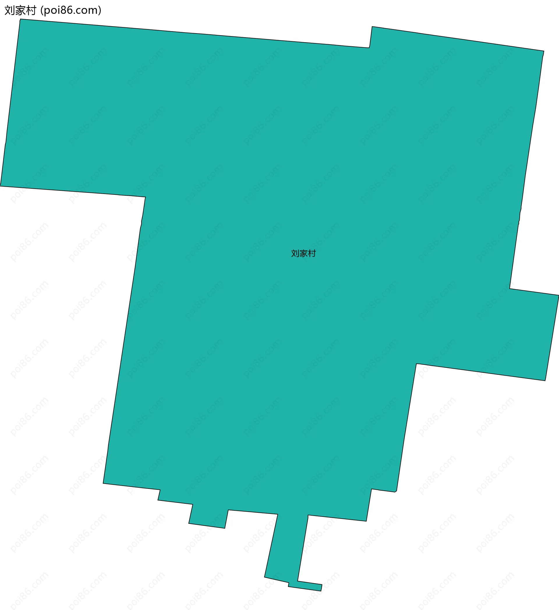 刘家村边界地图