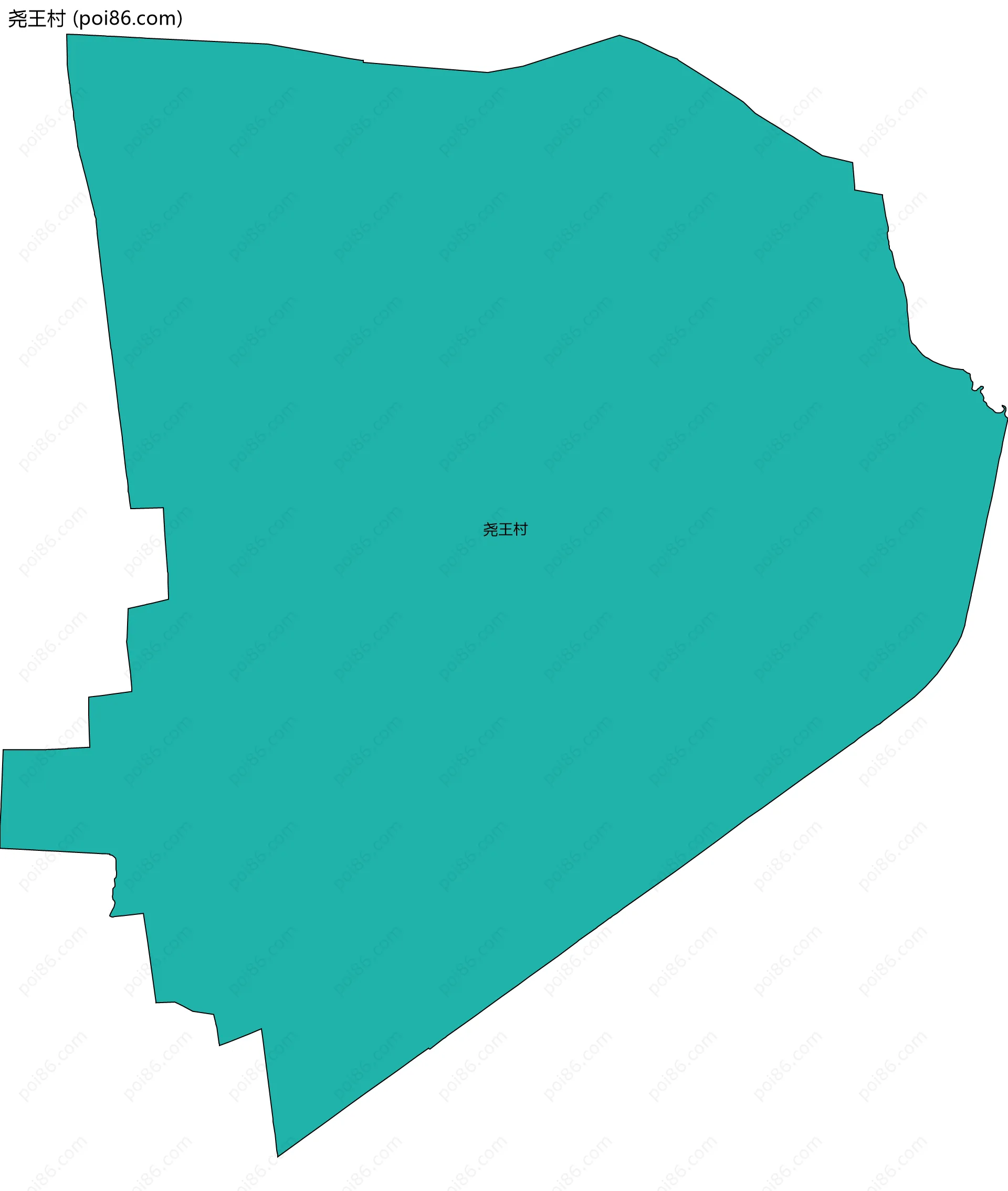 尧王村边界地图