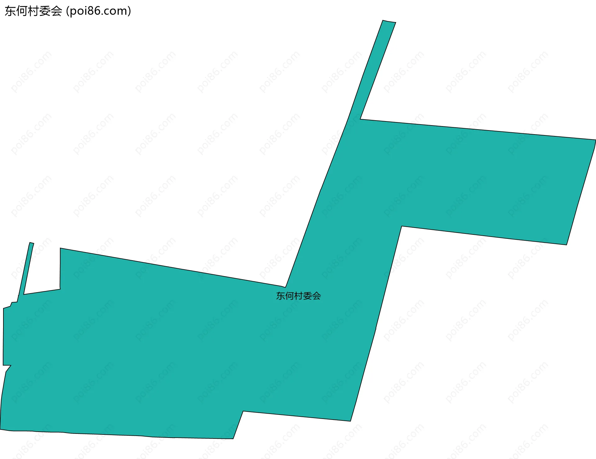 东何村委会边界地图