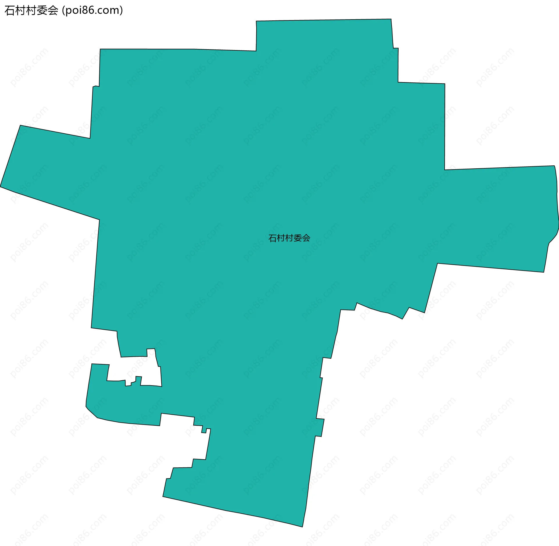 石村村委会边界地图