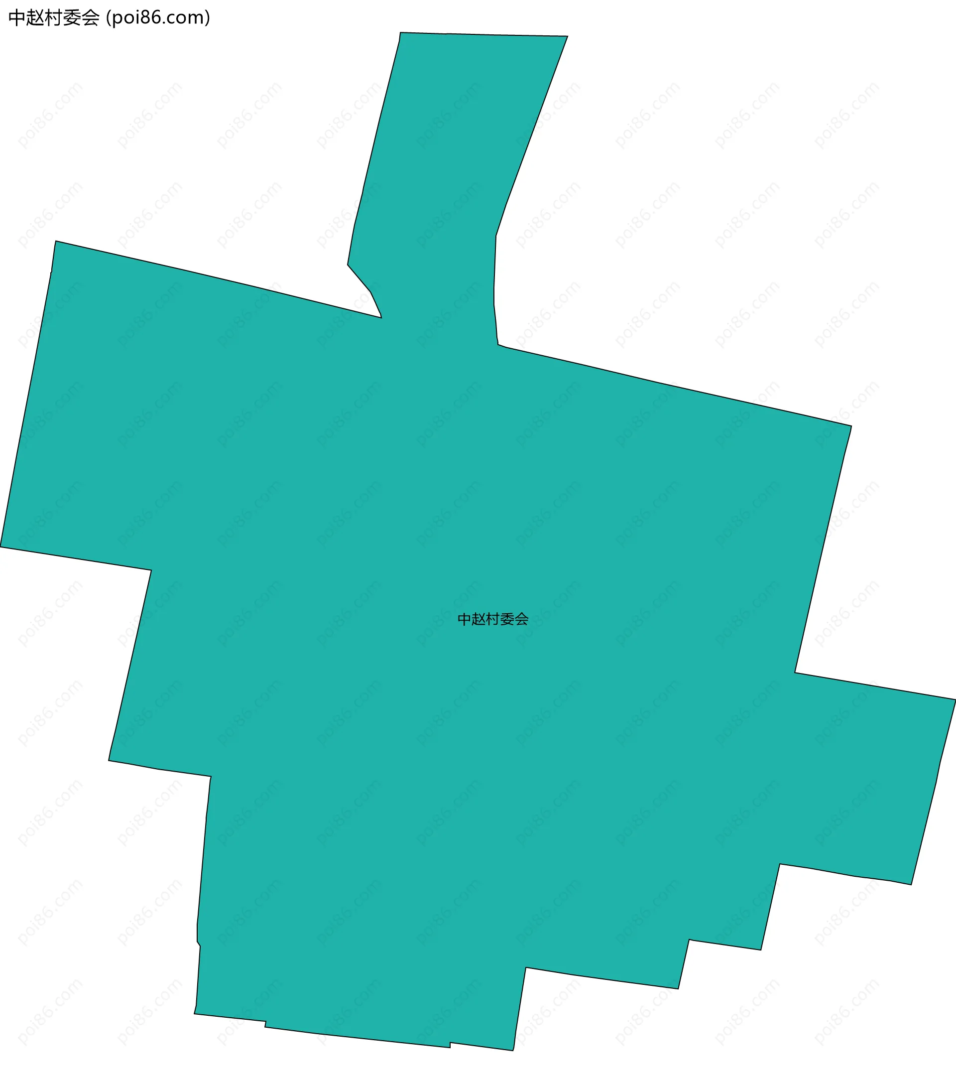 中赵村委会边界地图