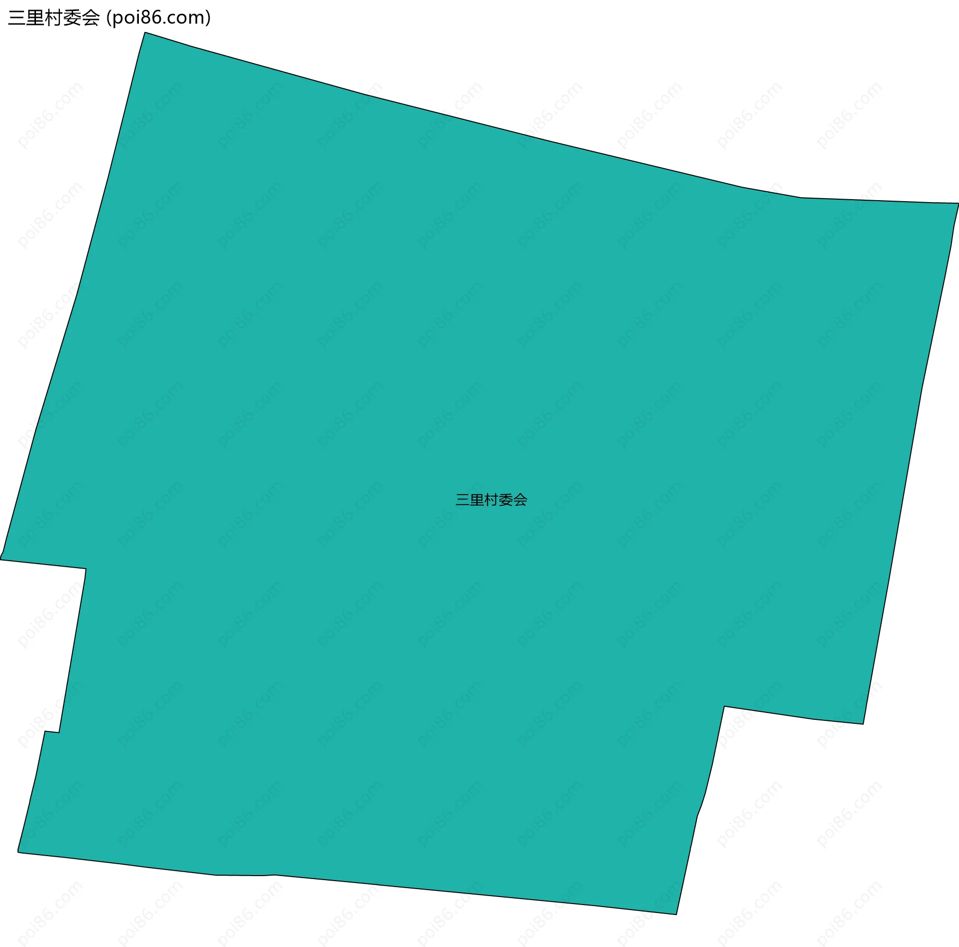 三里村委会边界地图