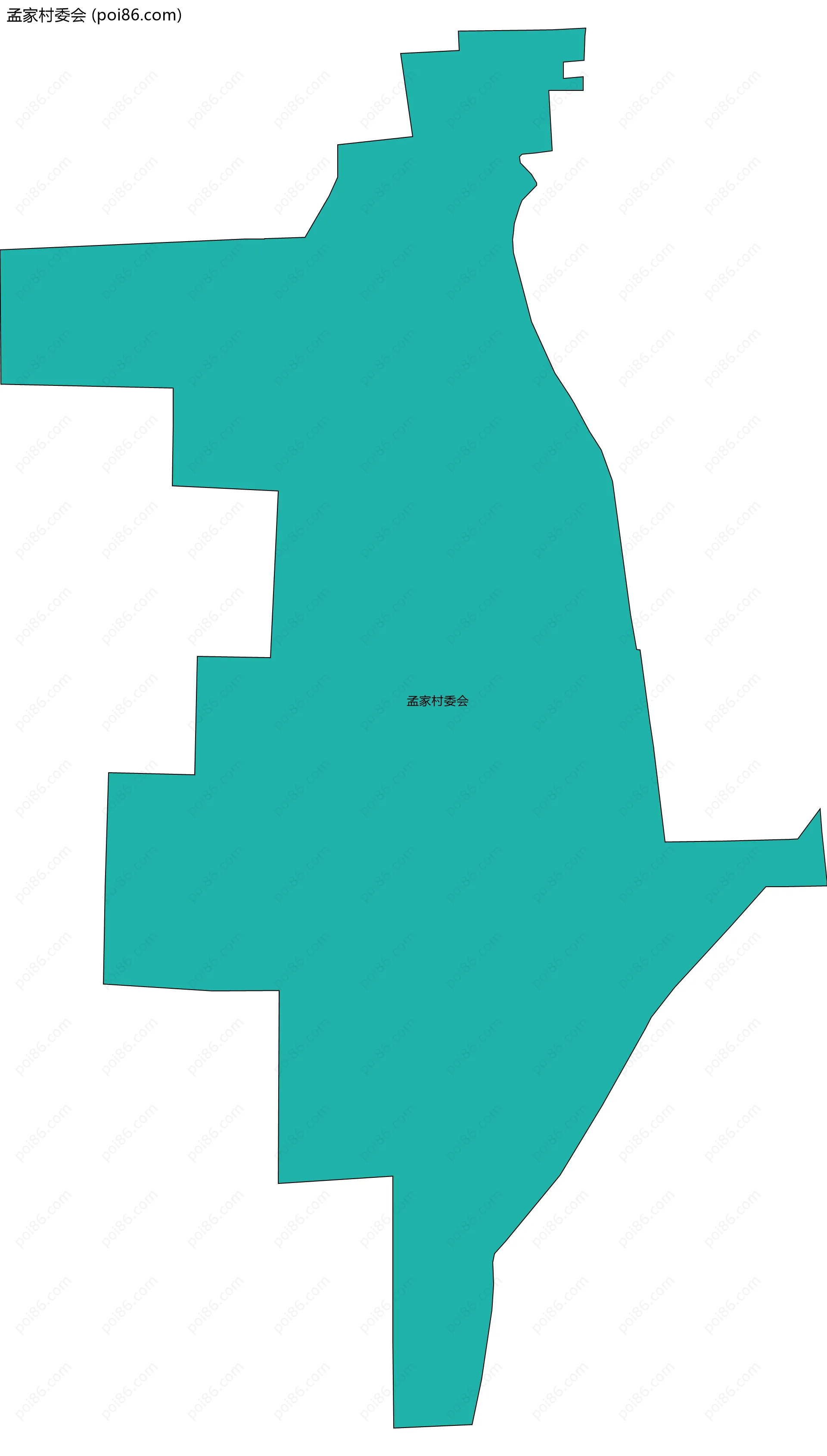 孟家村委会边界地图