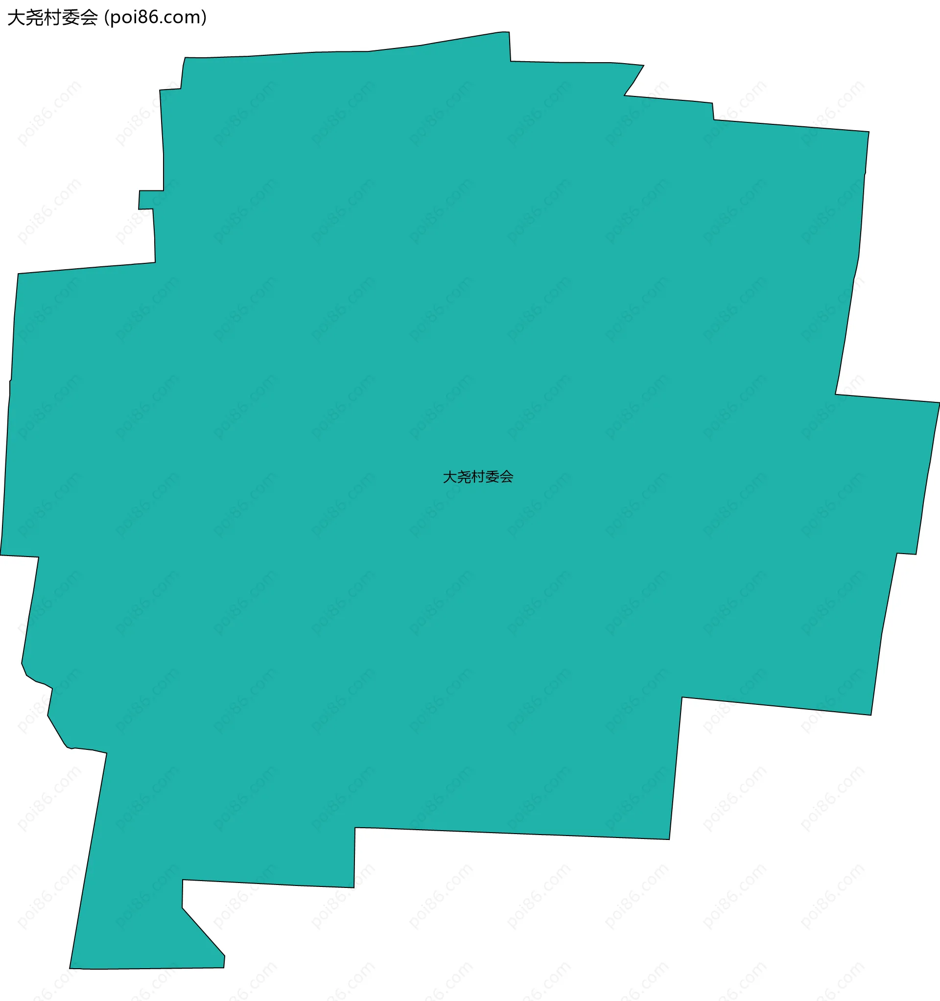 大尧村委会边界地图