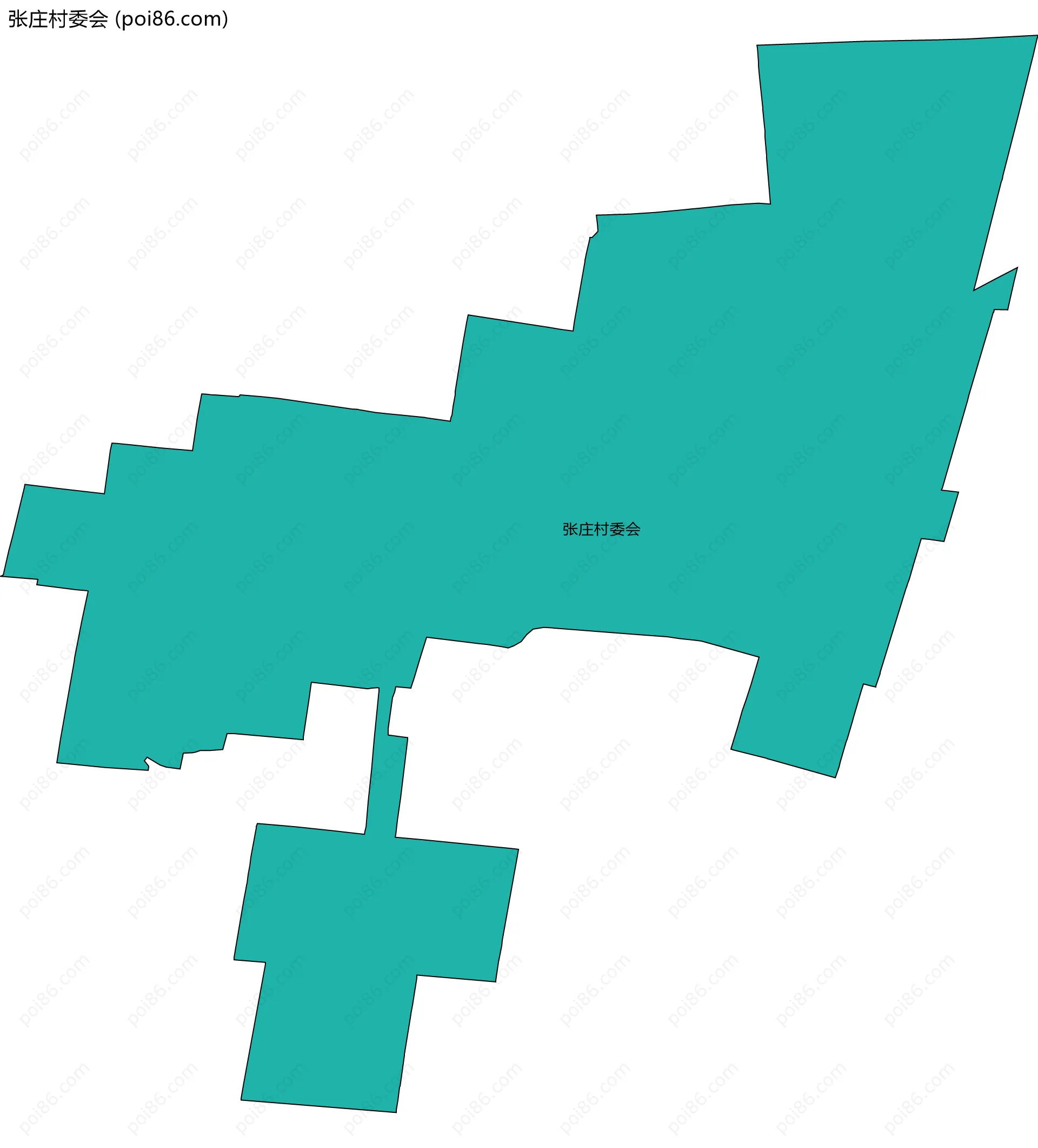张庄村委会边界地图