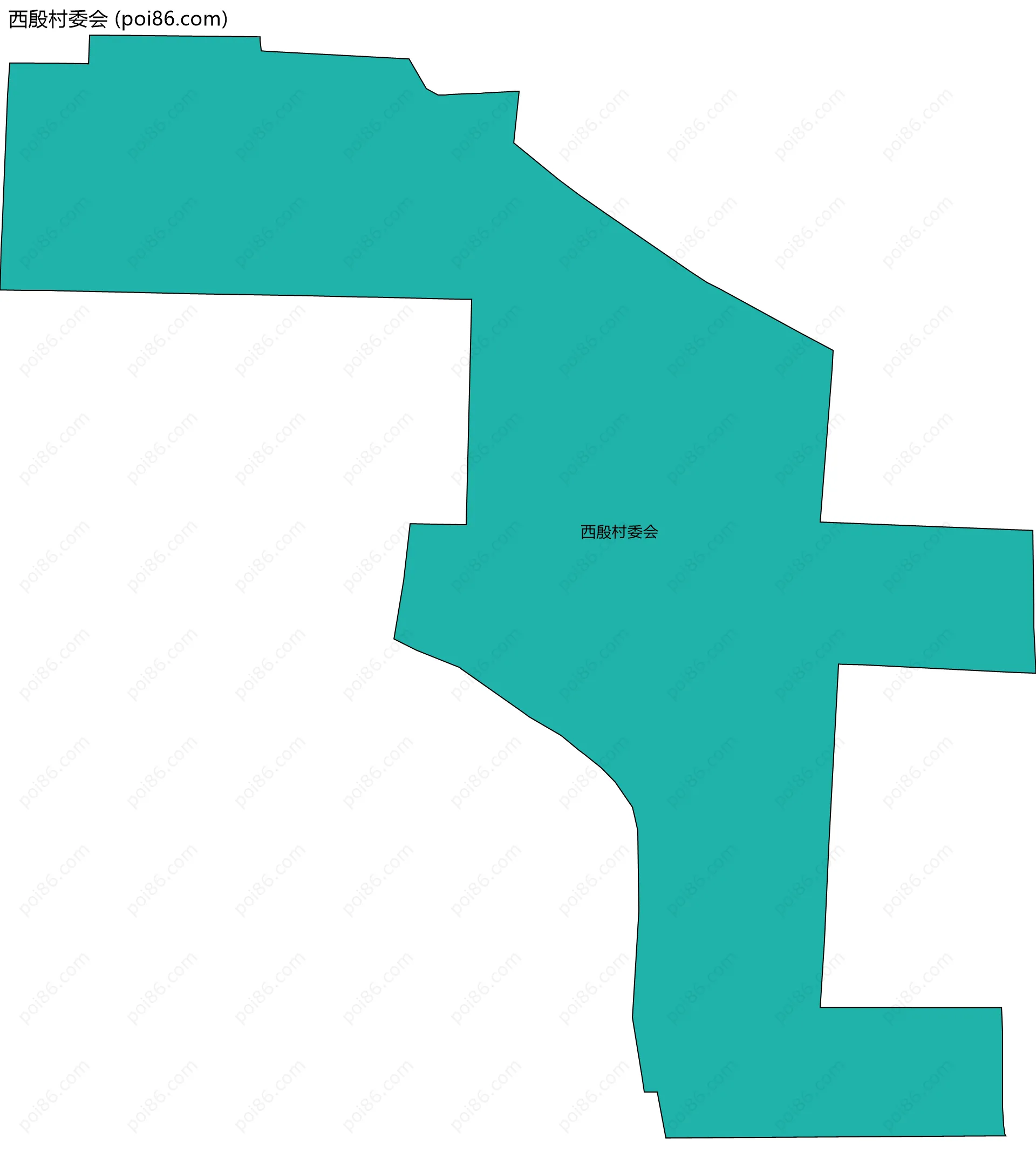 西殷村委会边界地图