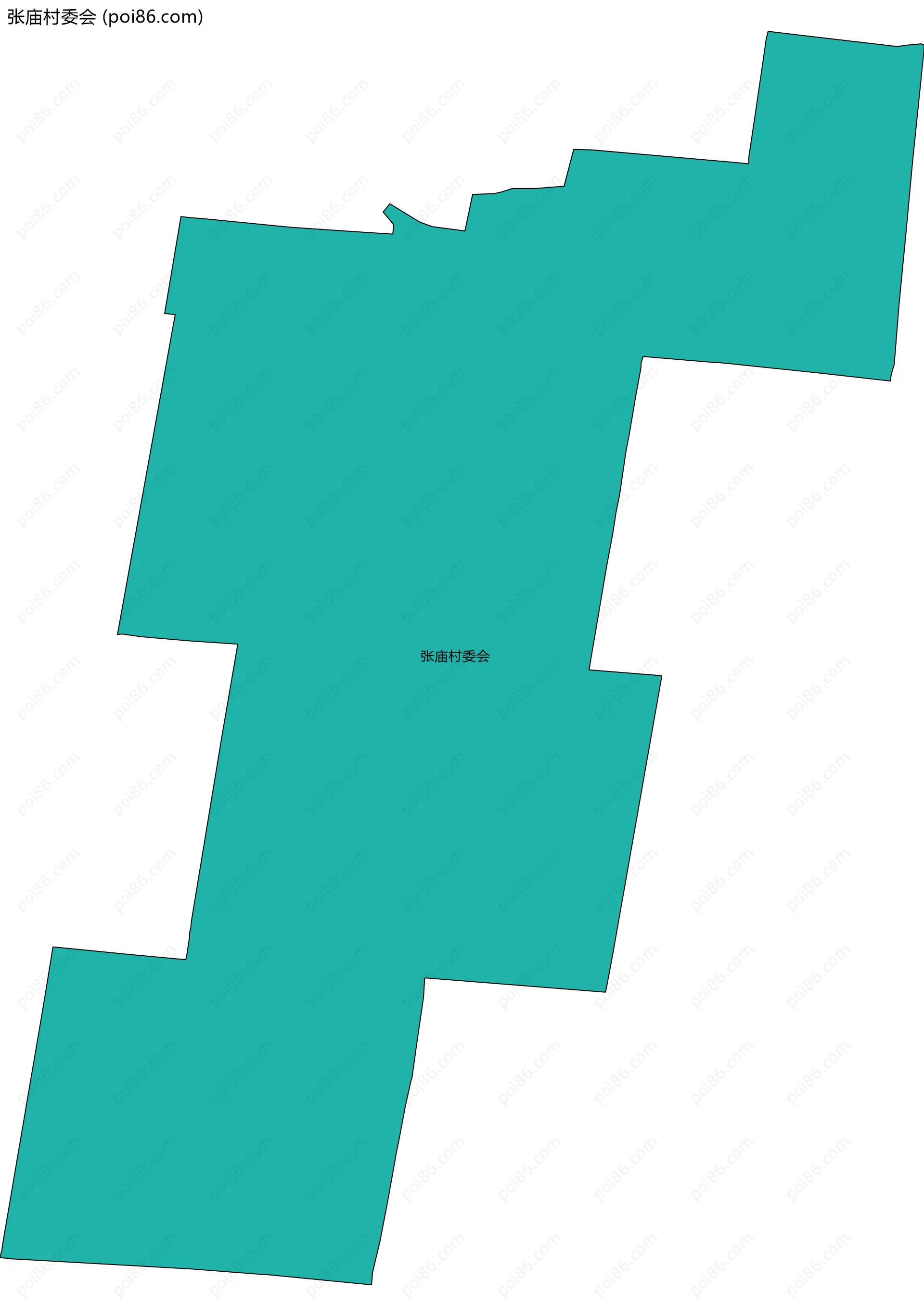 张庙村委会边界地图