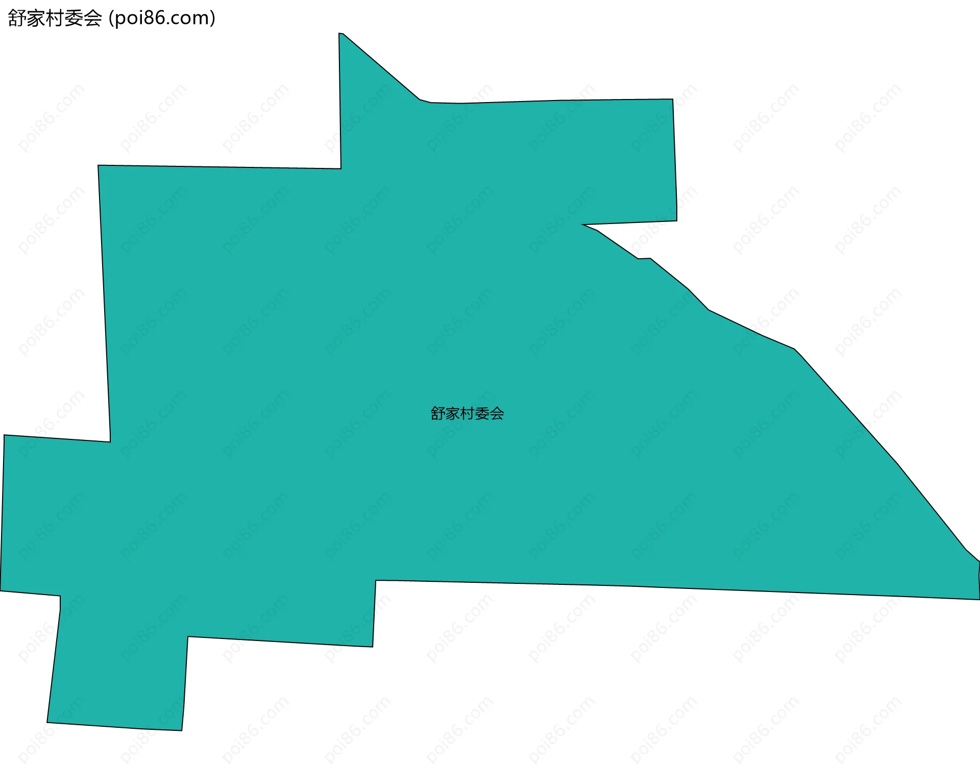 舒家村委会边界地图