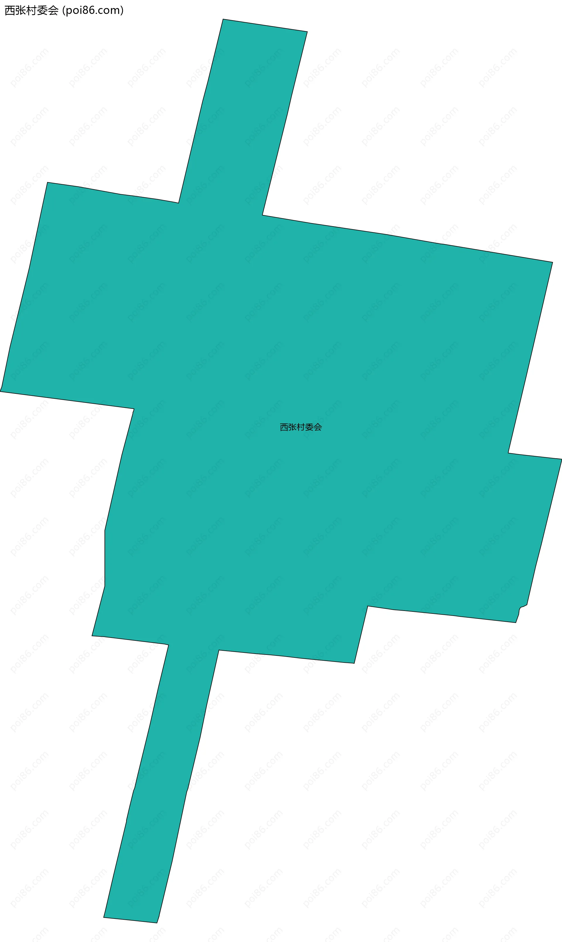 西张村委会边界地图