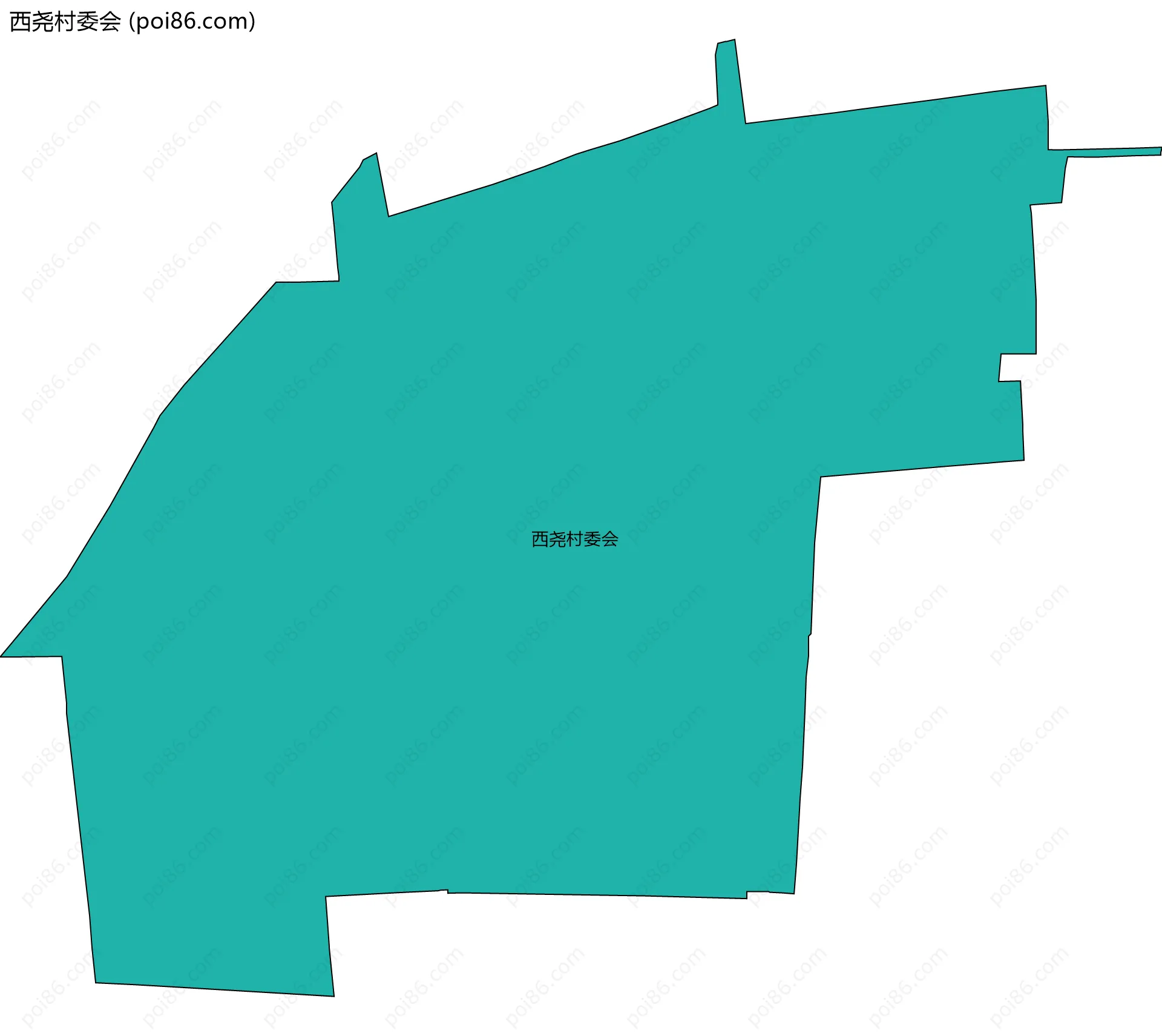 西尧村委会边界地图