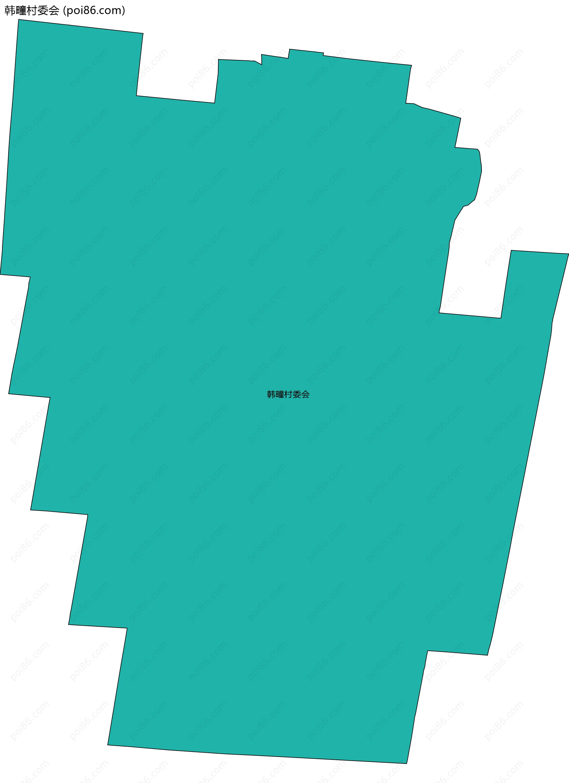 韩疃村委会边界地图