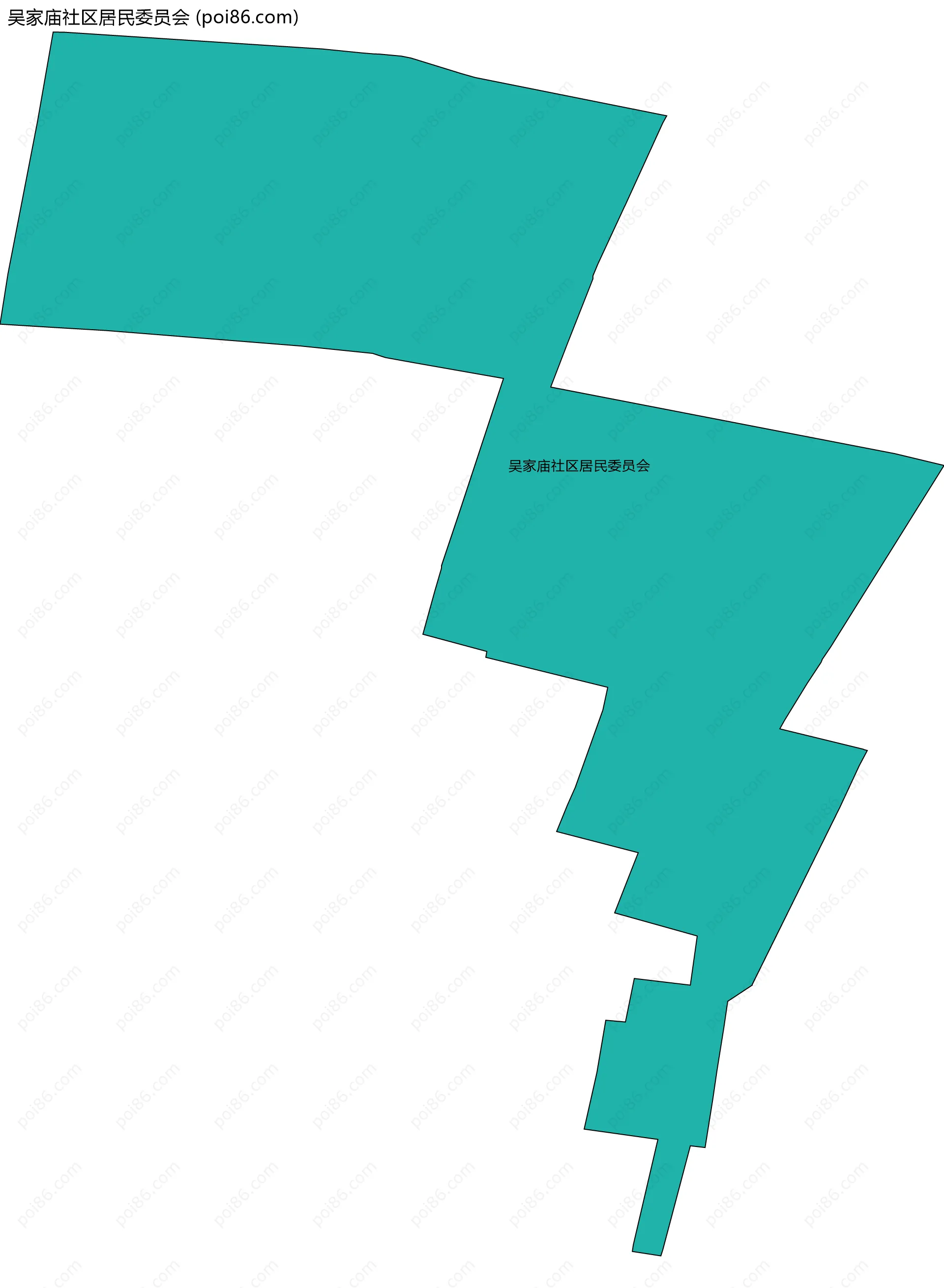 吴家庙社区居民委员会边界地图