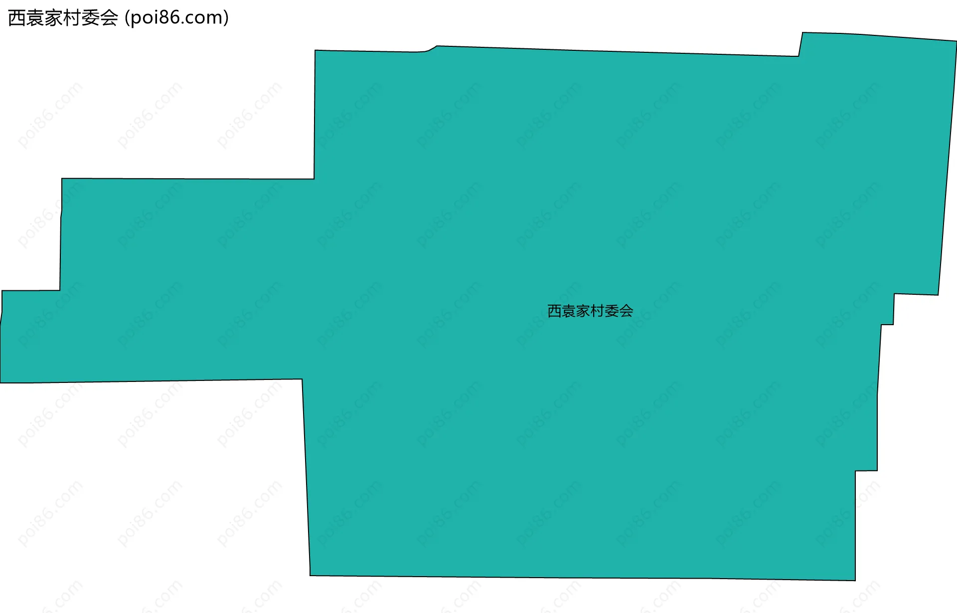 西袁家村委会边界地图