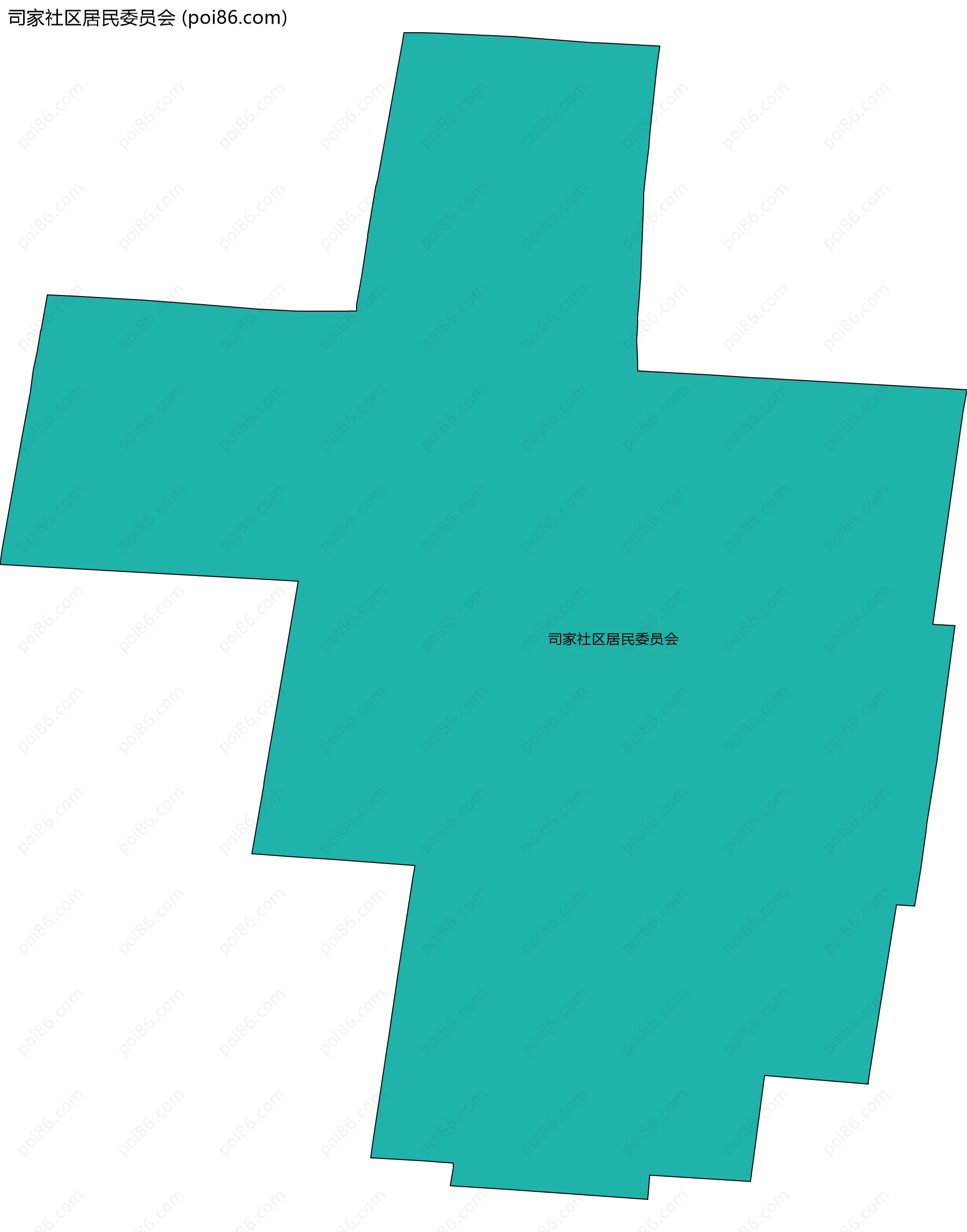 司家社区居民委员会边界地图