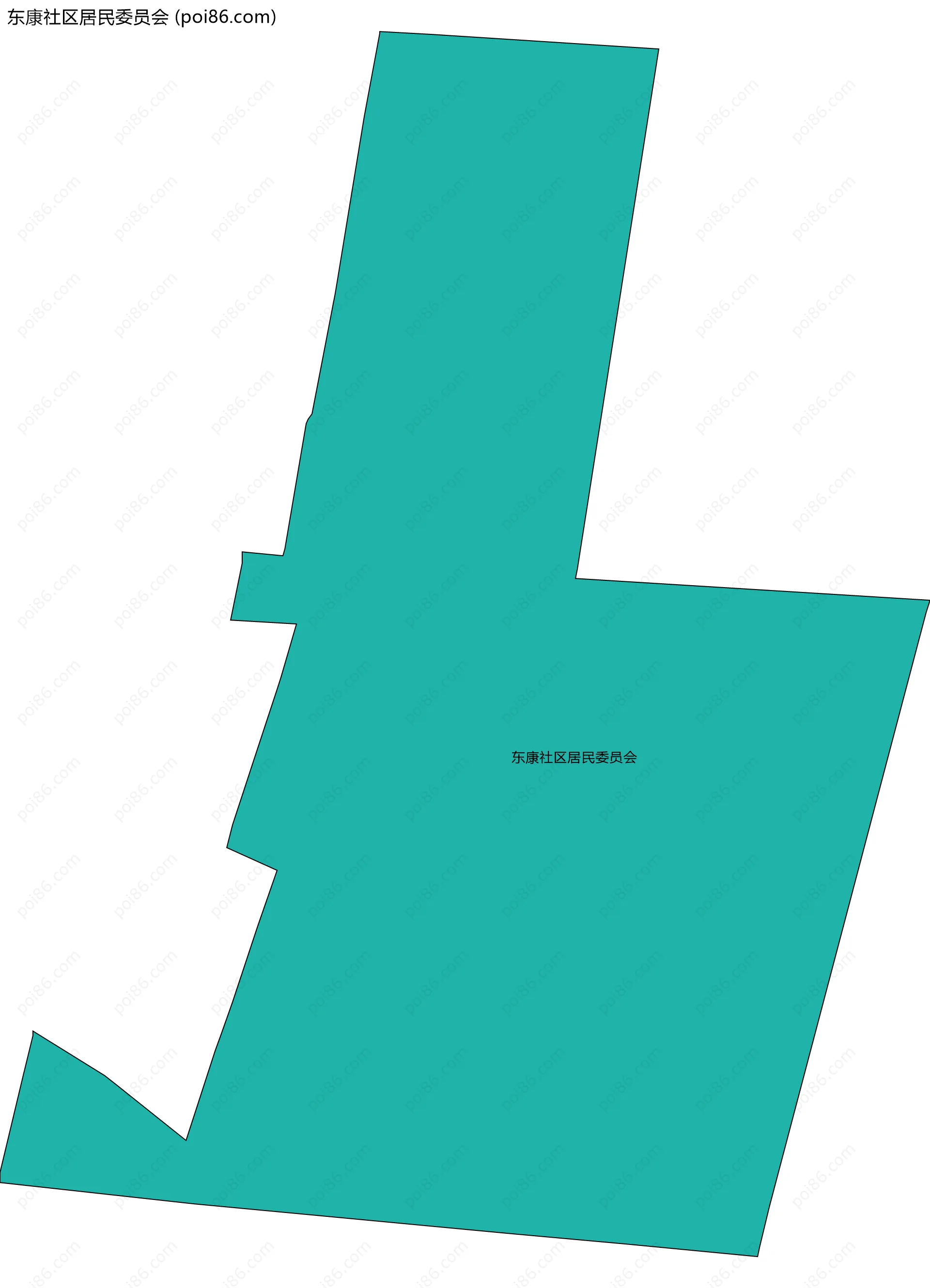 东康社区居民委员会边界地图