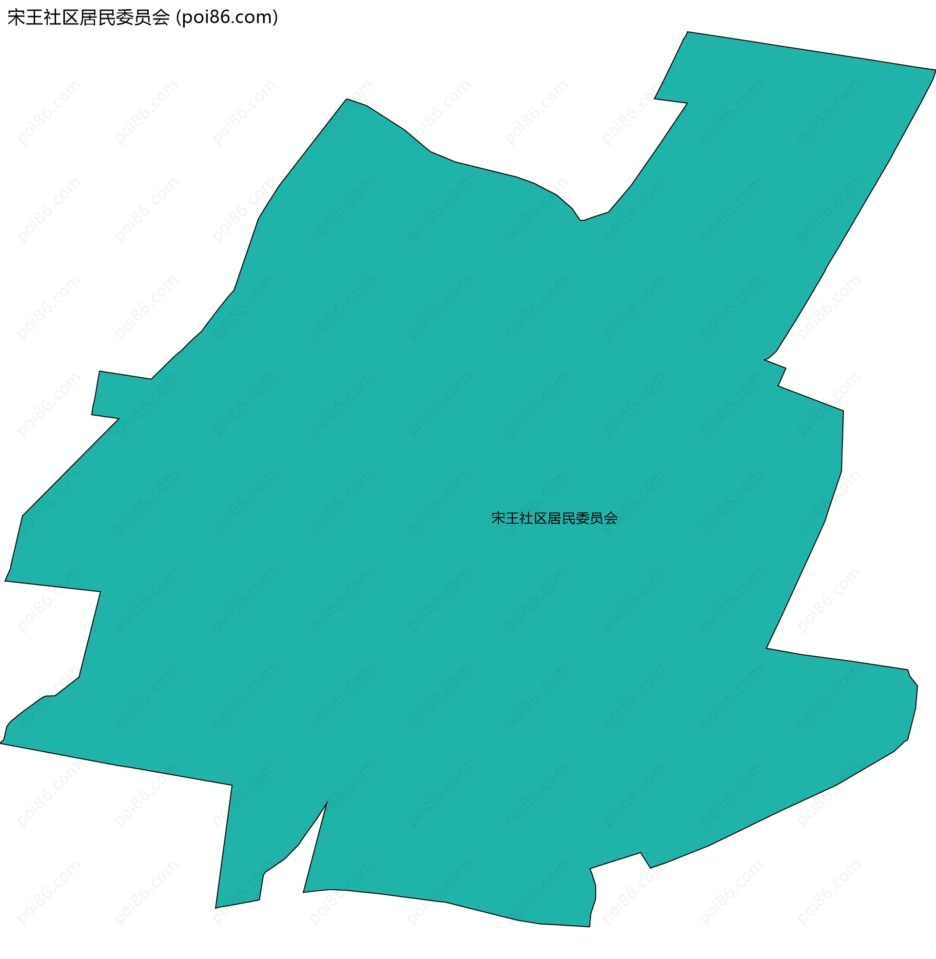 宋王社区居民委员会边界地图