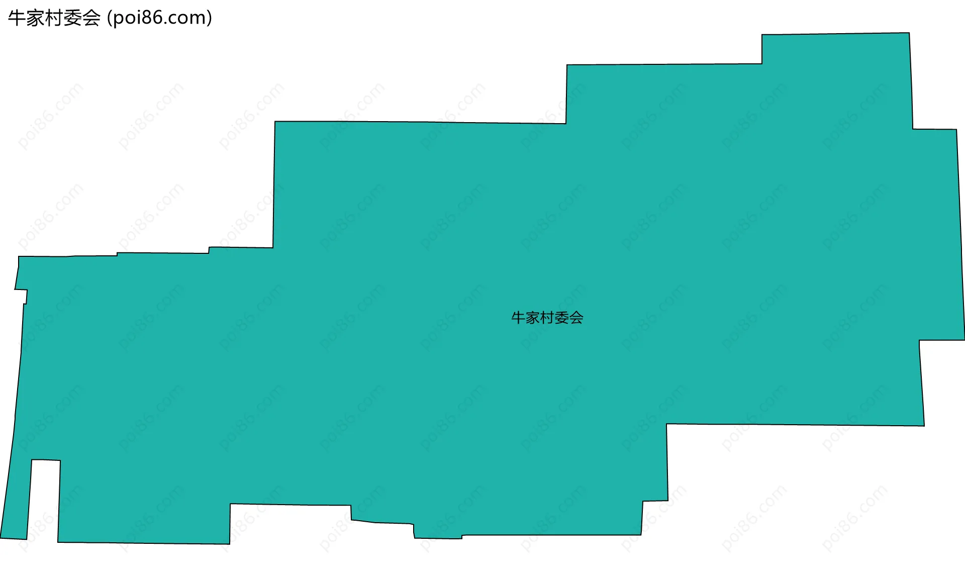 牛家村委会边界地图