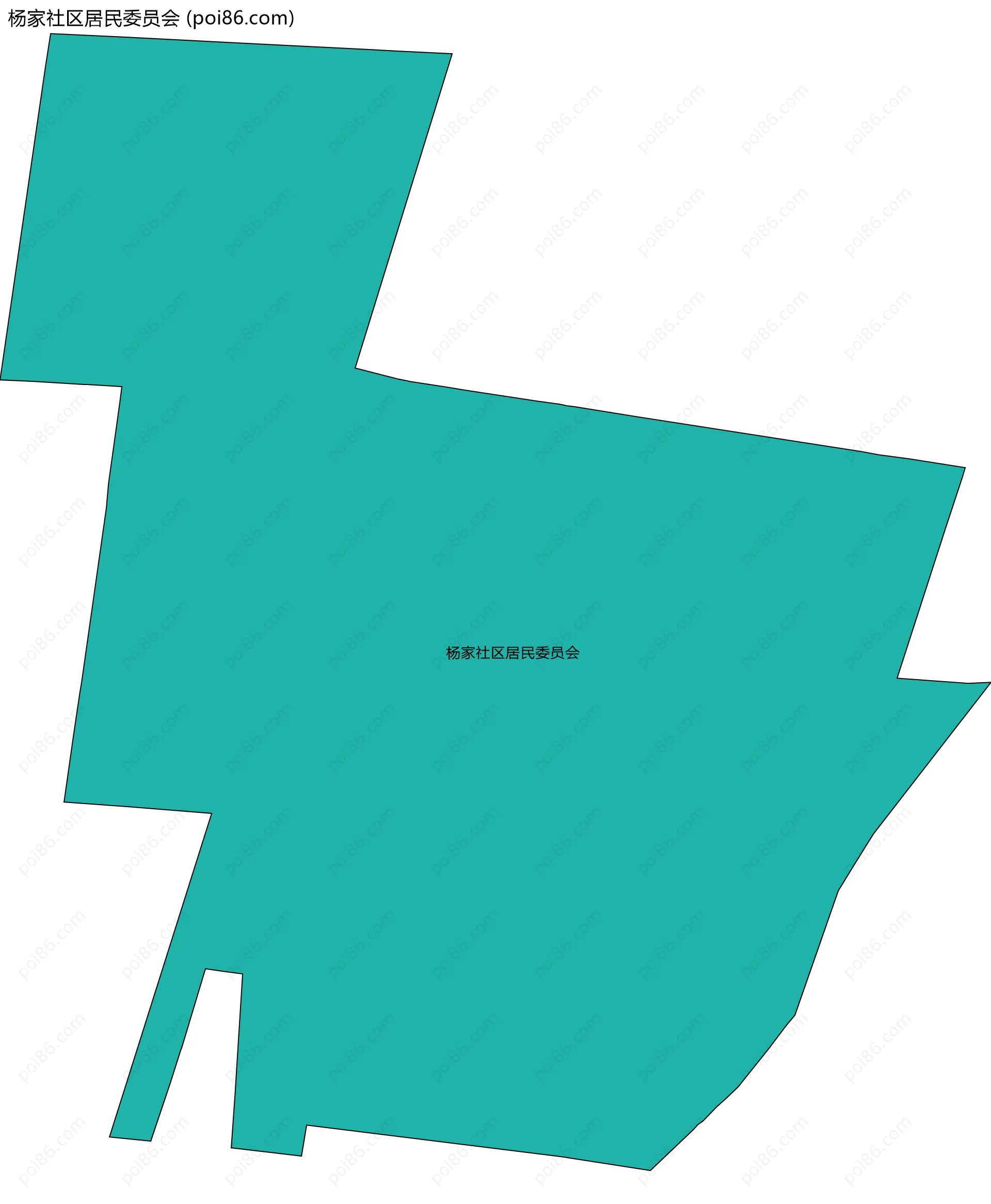 杨家社区居民委员会边界地图