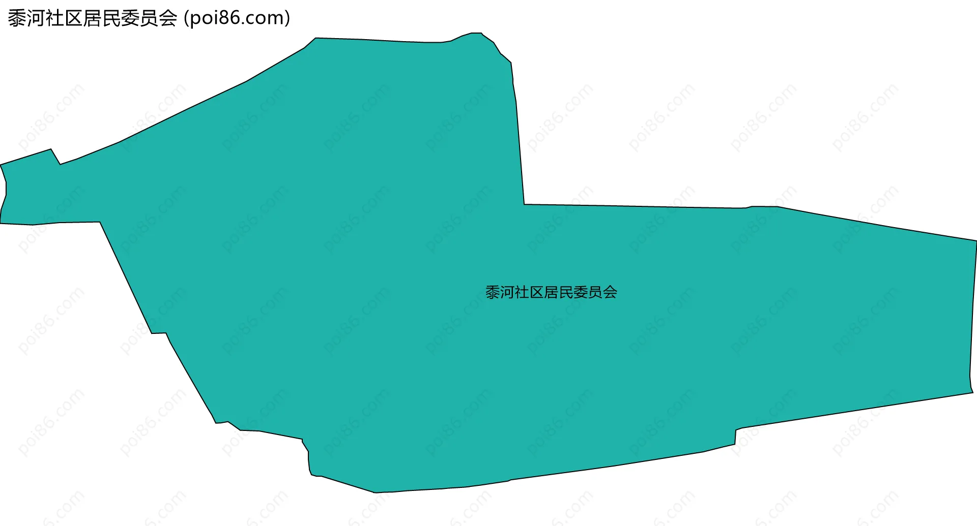 黍河社区居民委员会边界地图