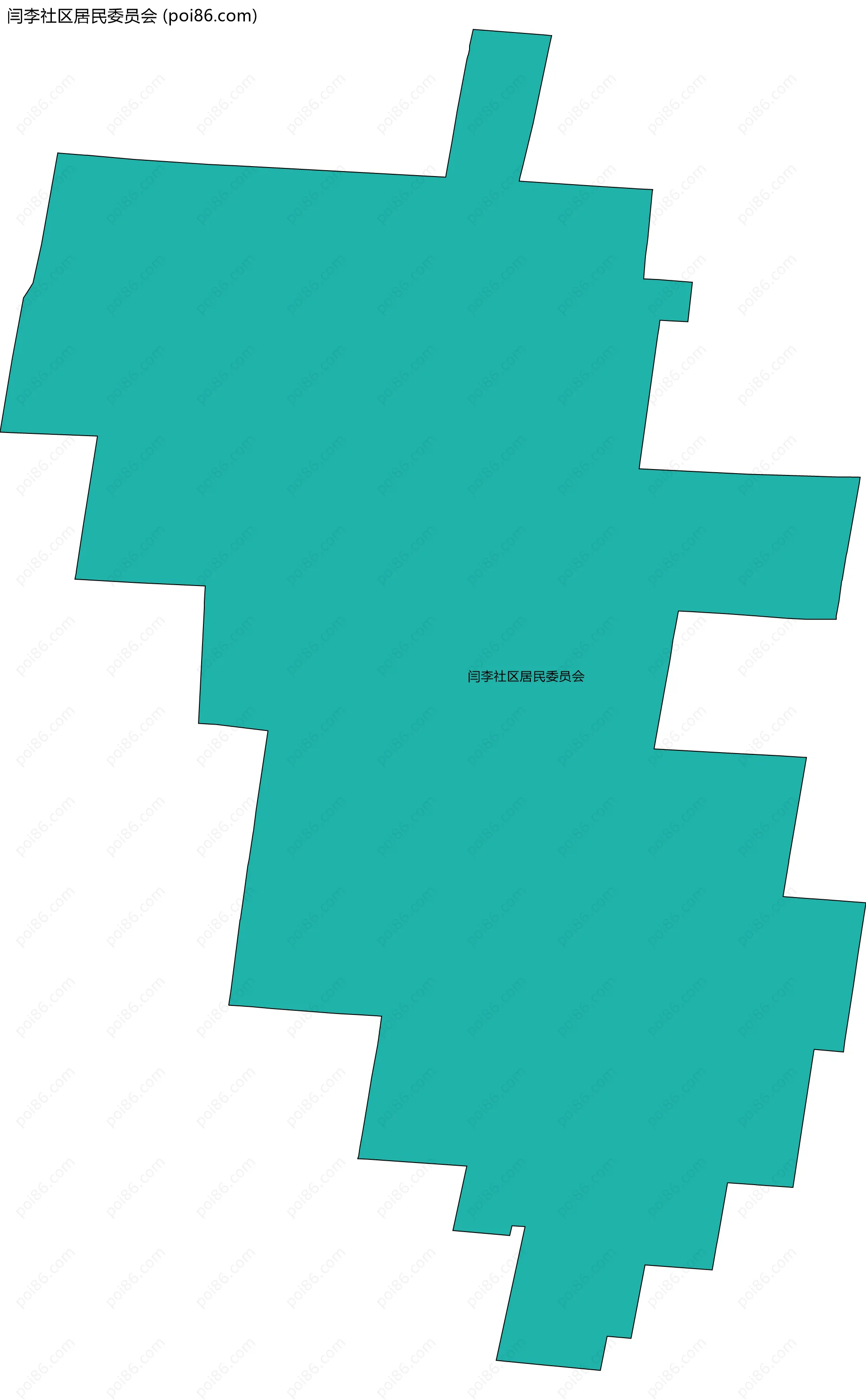 闫李社区居民委员会边界地图