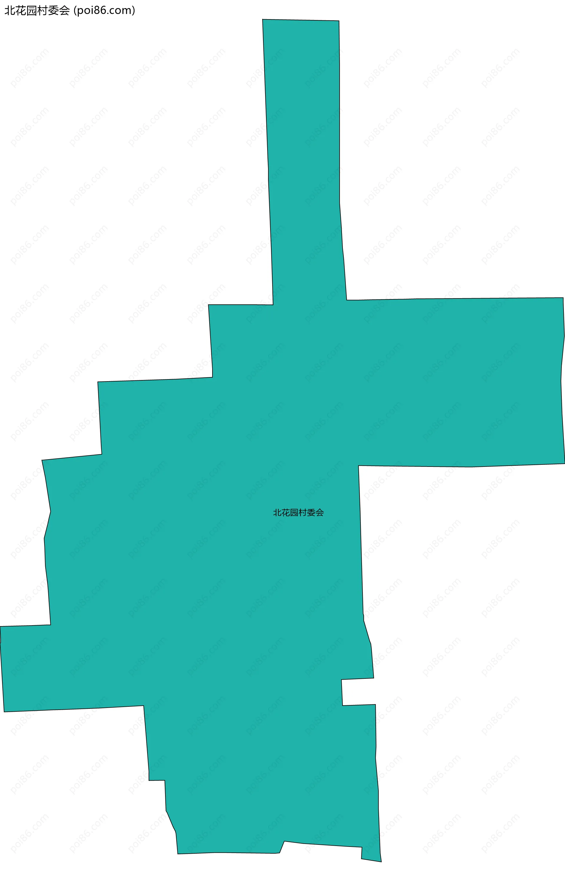 北花园村委会边界地图